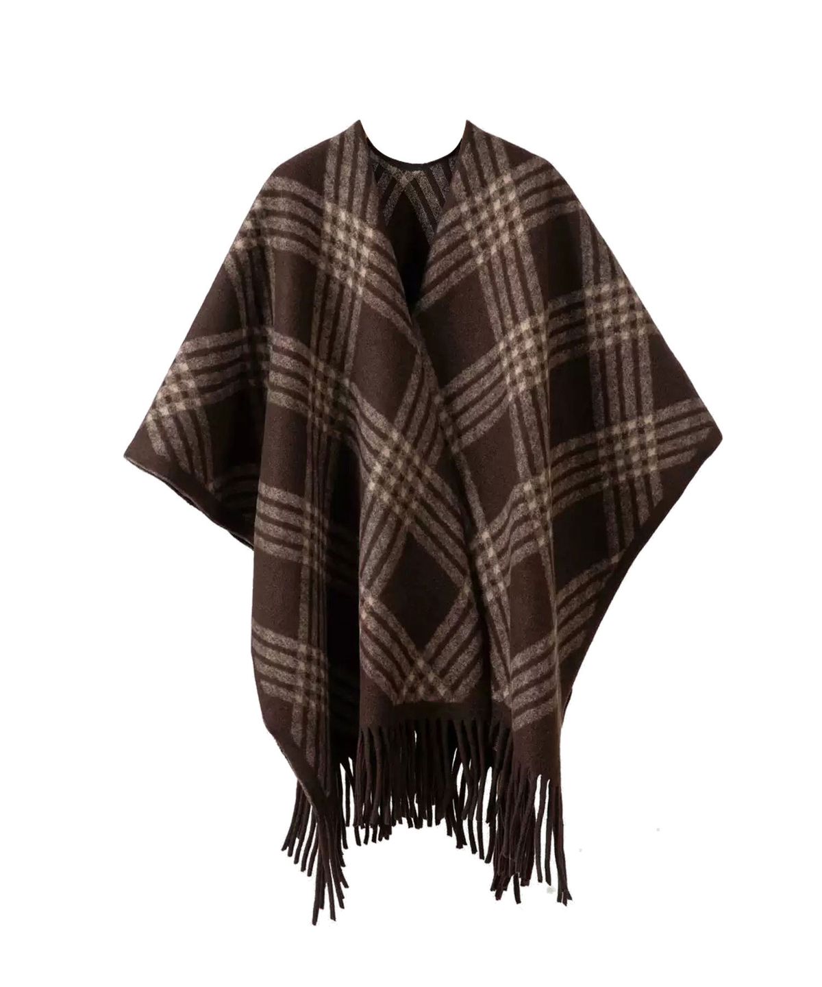 바스카라(VASCARA) Vintage Check Fringe Shawl (4colors)