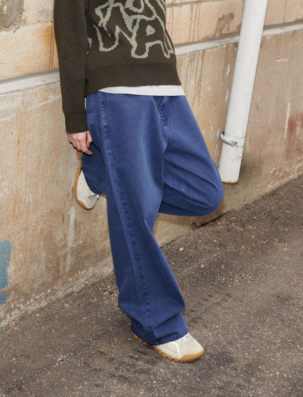 플랫웨이브 인 서울(FLATWAVE IN SEOUL) Kainda Pigment Loosefit Pants Blue