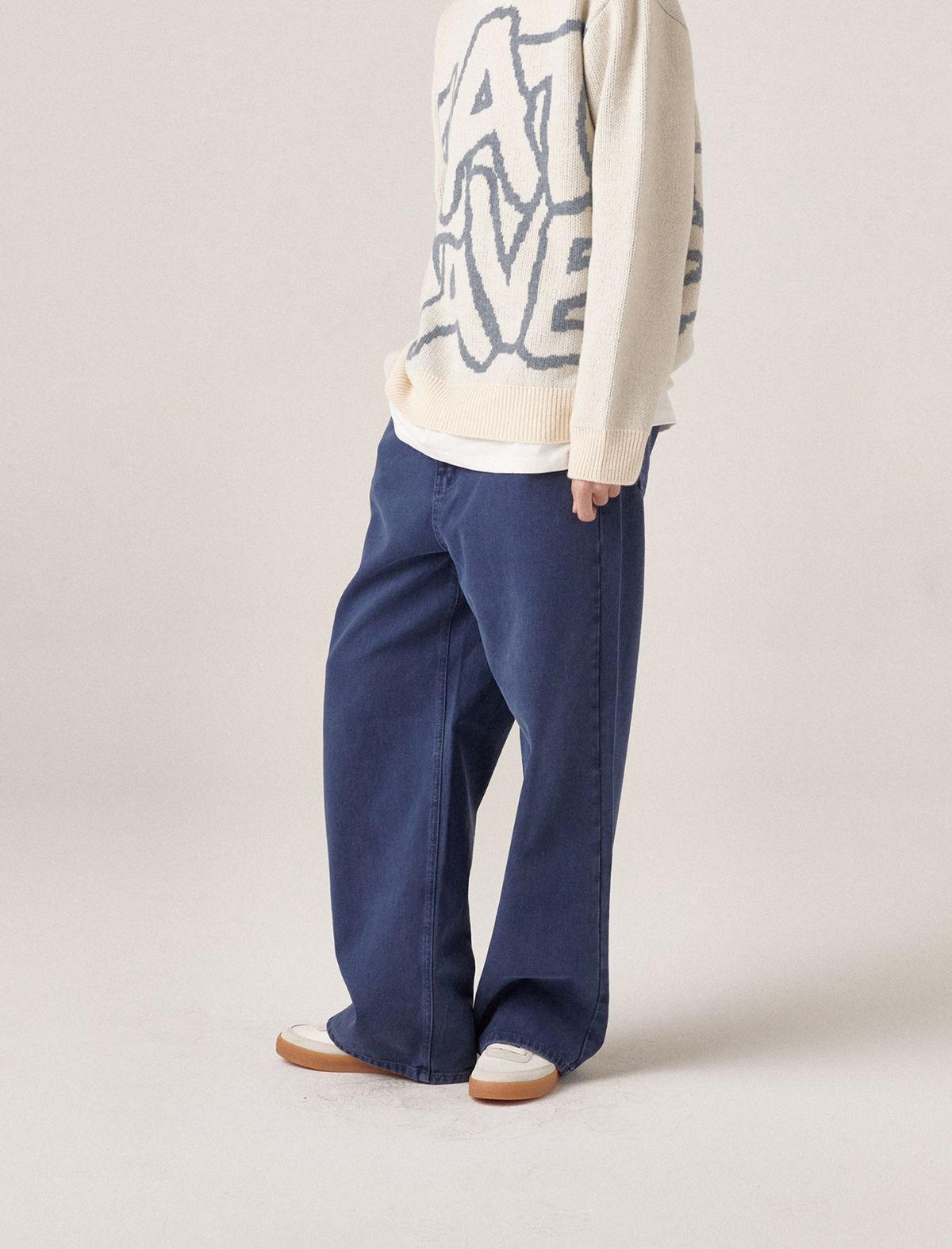 플랫웨이브 인 서울(FLATWAVE IN SEOUL) Kainda Pigment Loosefit Pants Blue