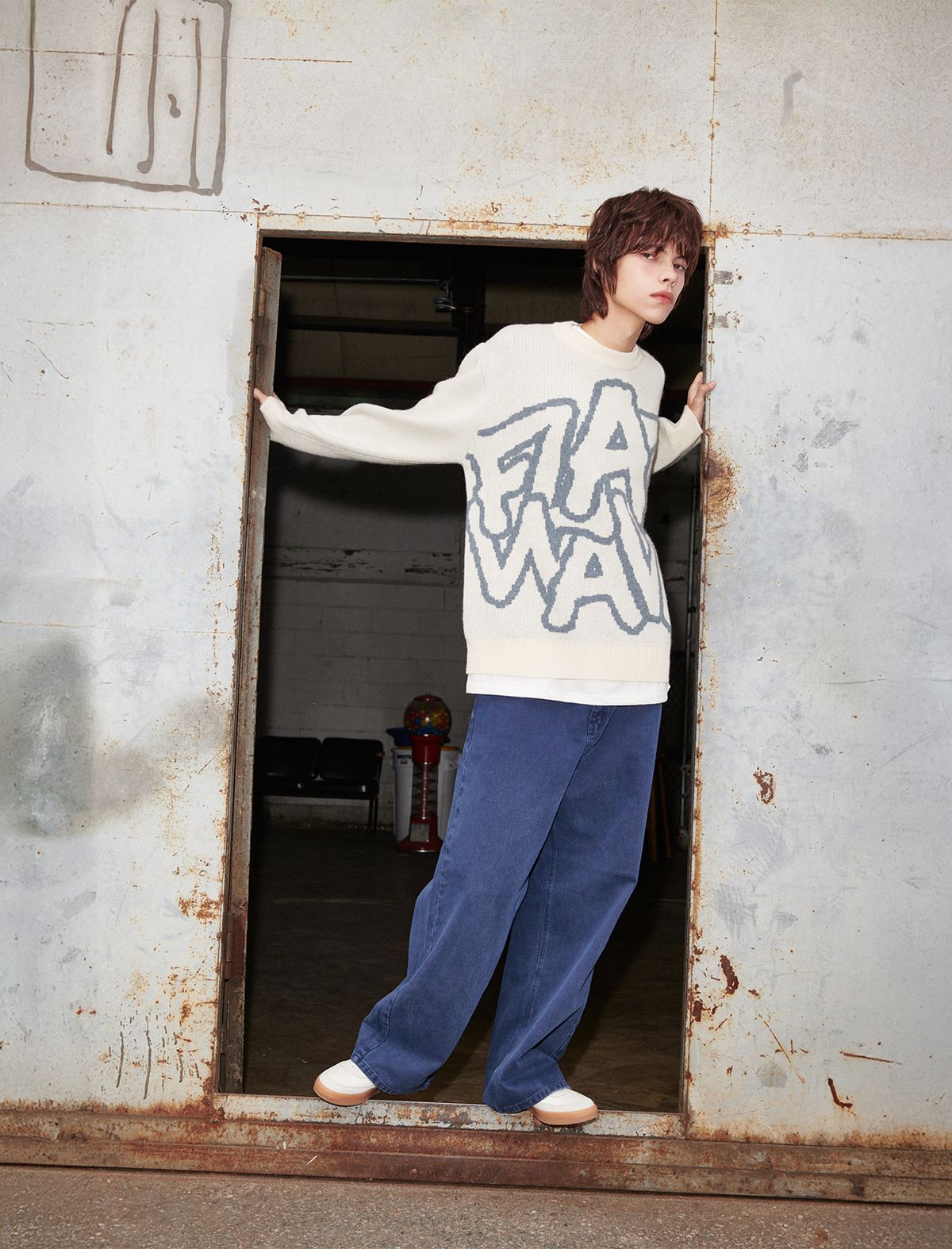 플랫웨이브 인 서울(FLATWAVE IN SEOUL) Kainda Pigment Loosefit Pants Blue