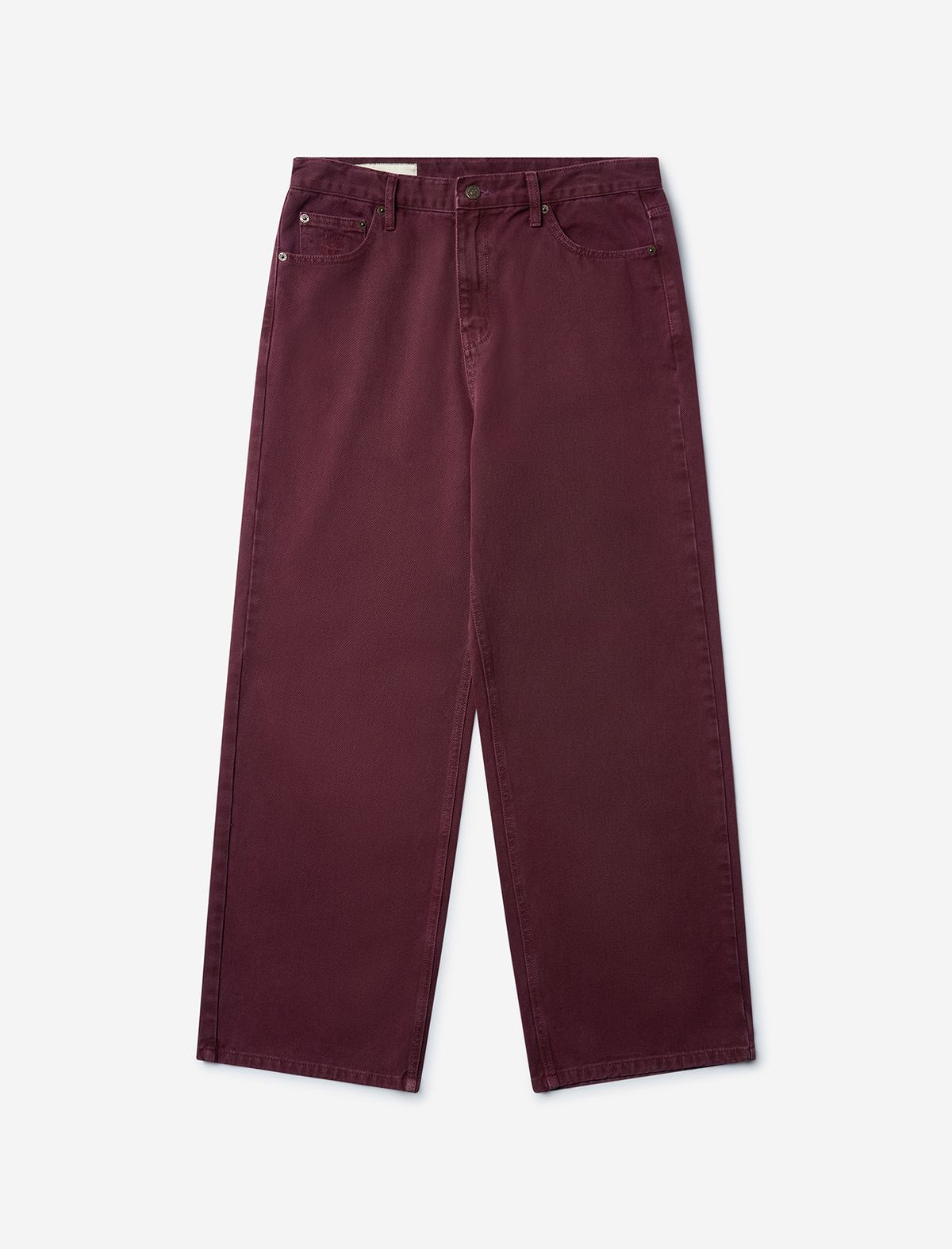 플랫웨이브 인 서울(FLATWAVE IN SEOUL) Kainda Pigment Loosefit Pants Burgundy
