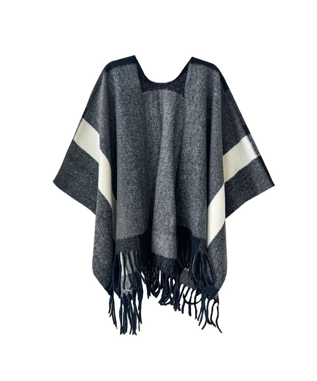 바스카라(VASCARA) Bold Check Fringe Shawl (2colors)
