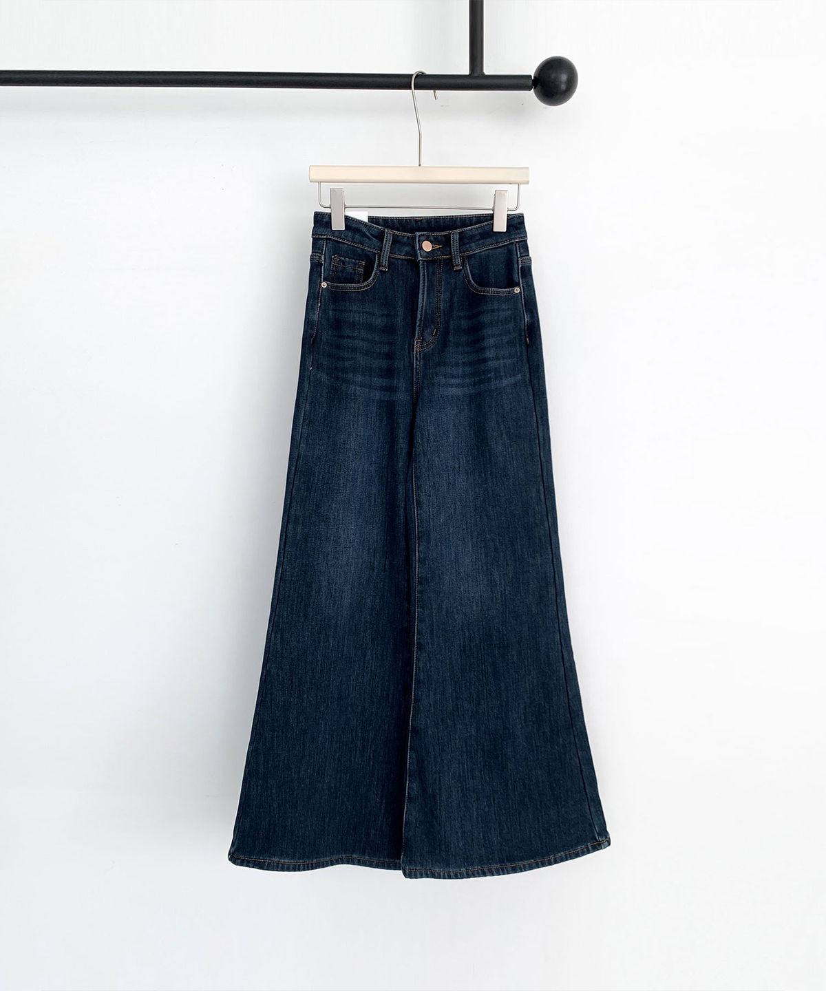 바스카라(VASCARA) [Fleece-lined] Bootcut Napping Denim Pants