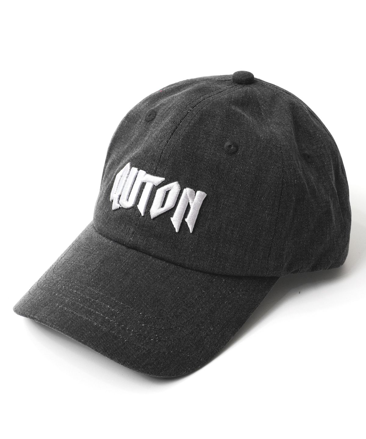 쿠톤(QUTON) 페이드 볼드 로고 볼캡_그레이