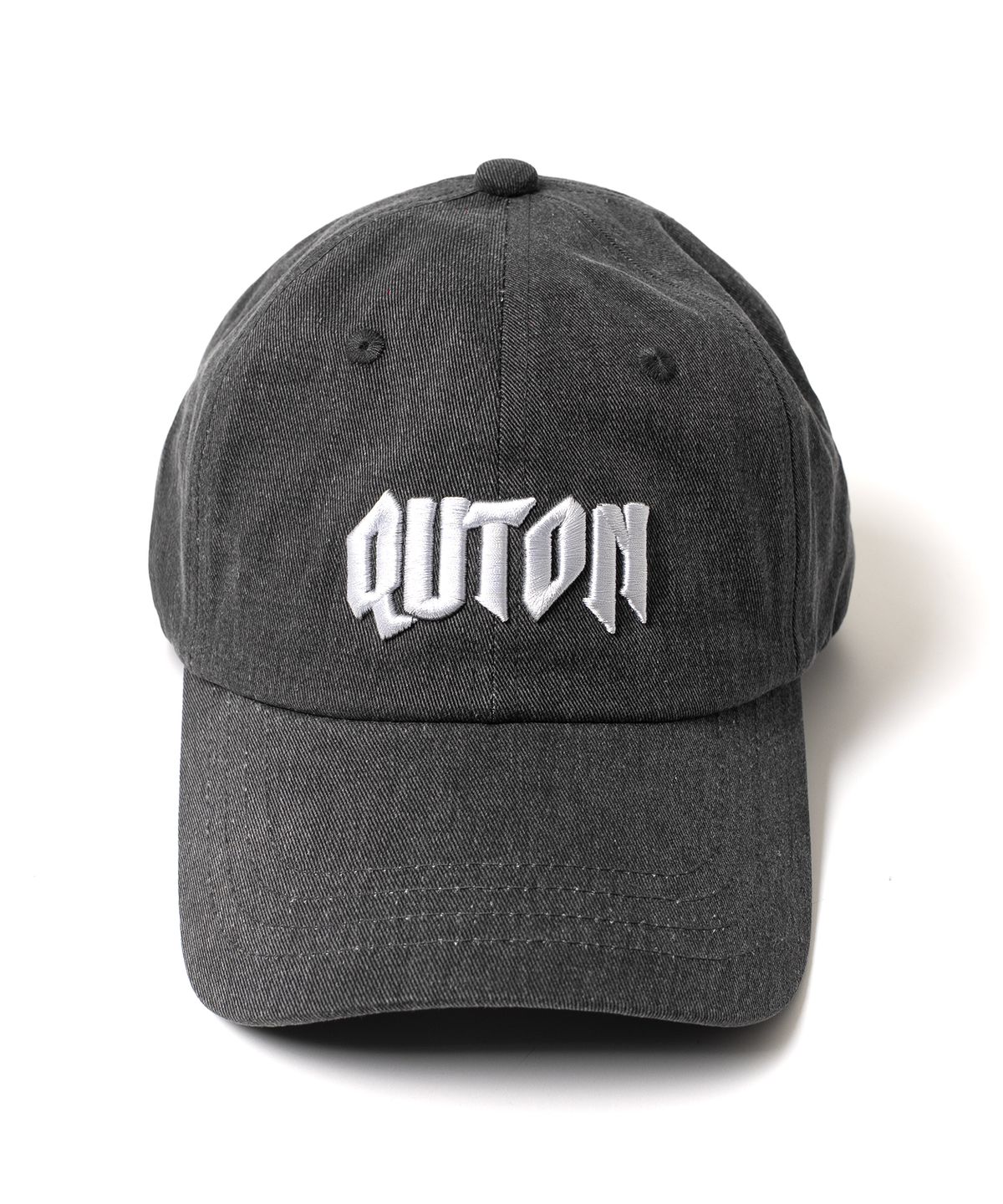 쿠톤(QUTON) 페이드 볼드 로고 볼캡_그레이