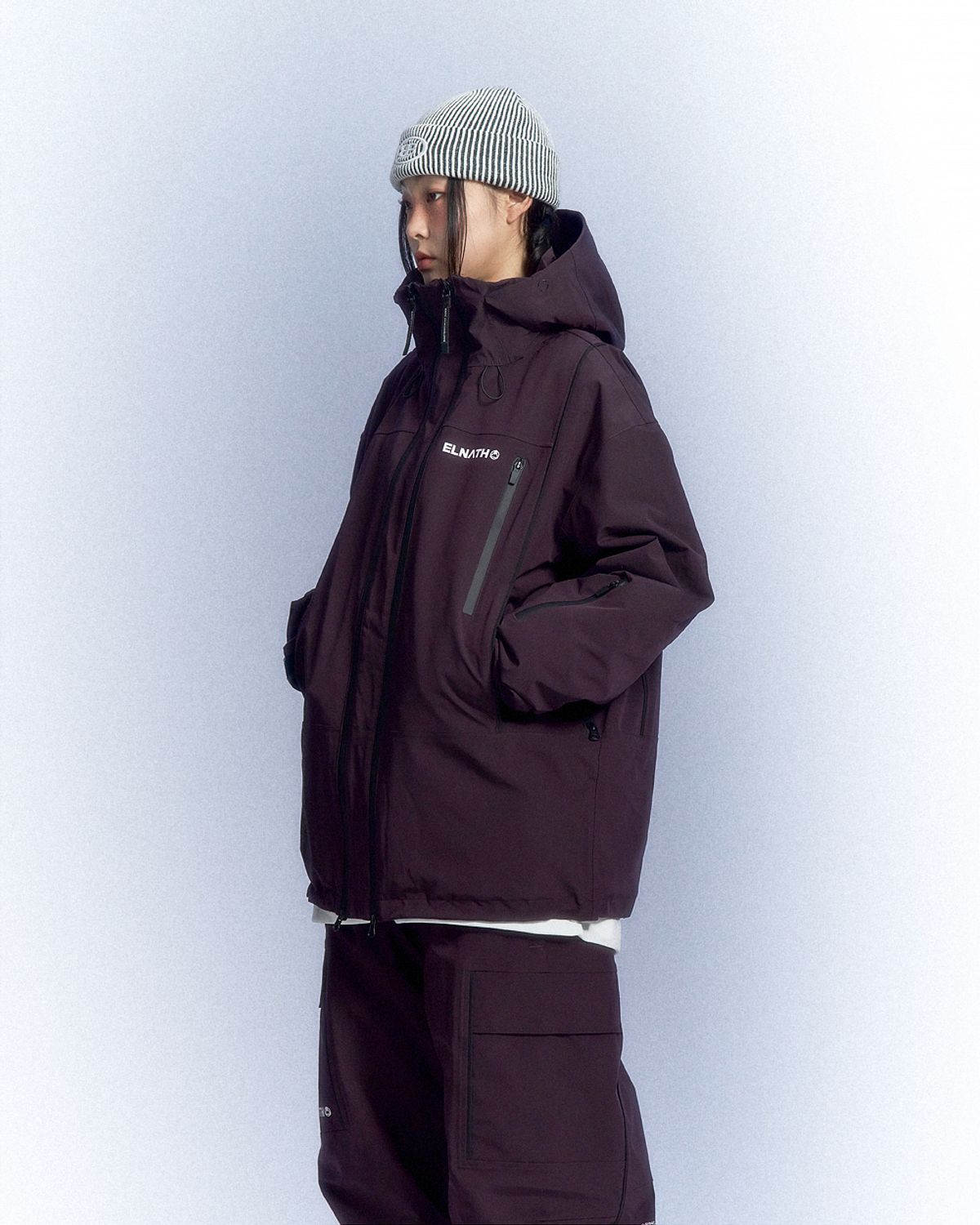 엘나스(ELNATH) CANE JACKET MARON