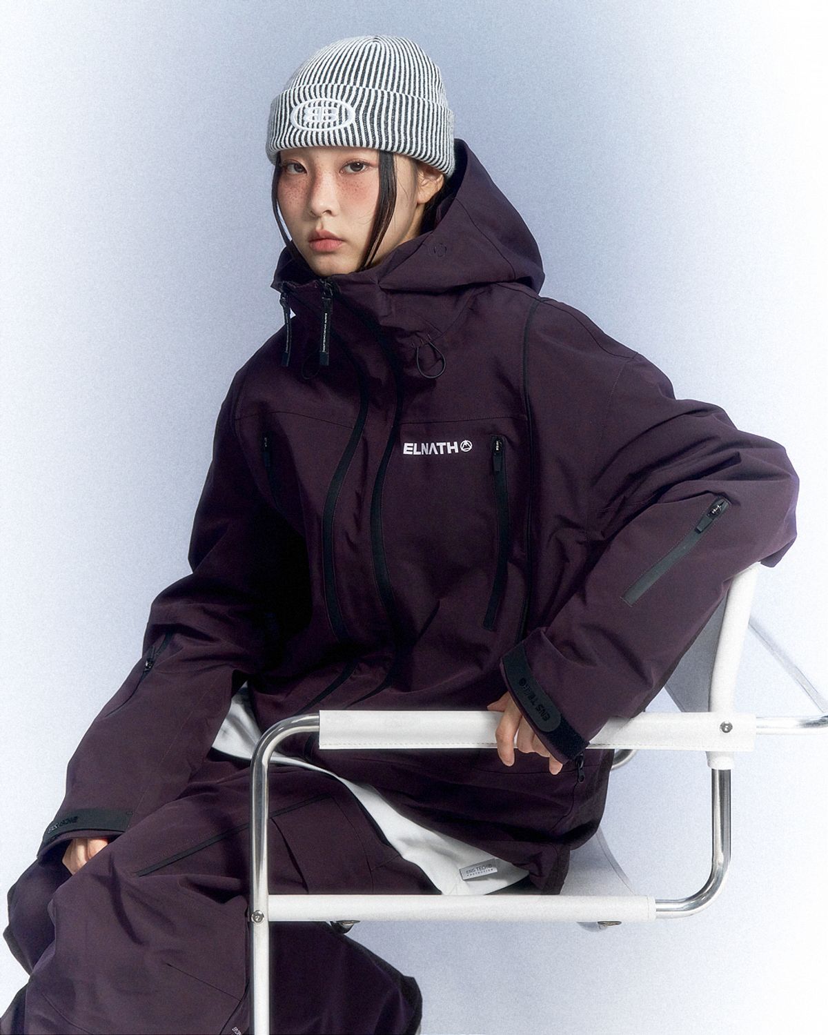 엘나스(ELNATH) CANE JACKET MARON