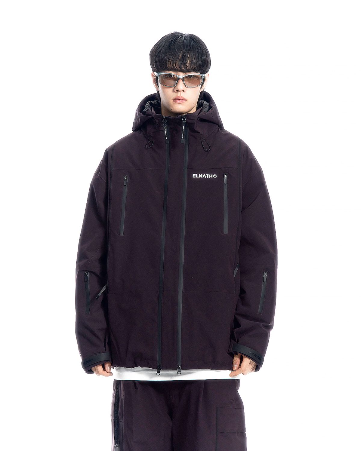 엘나스(ELNATH) CANE JACKET MARON