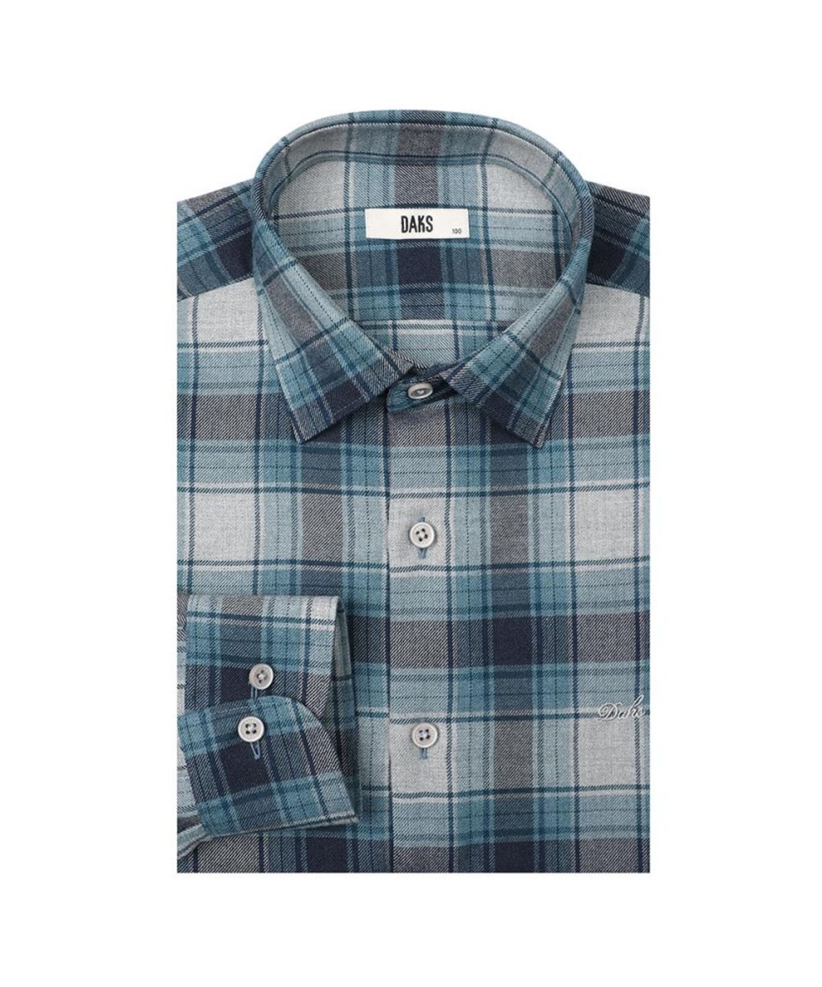 닥스셔츠(DAKS SHIRTS) 기모 노케어 미디움체크 셔츠 레귤러핏_DLW1SHCL107G1