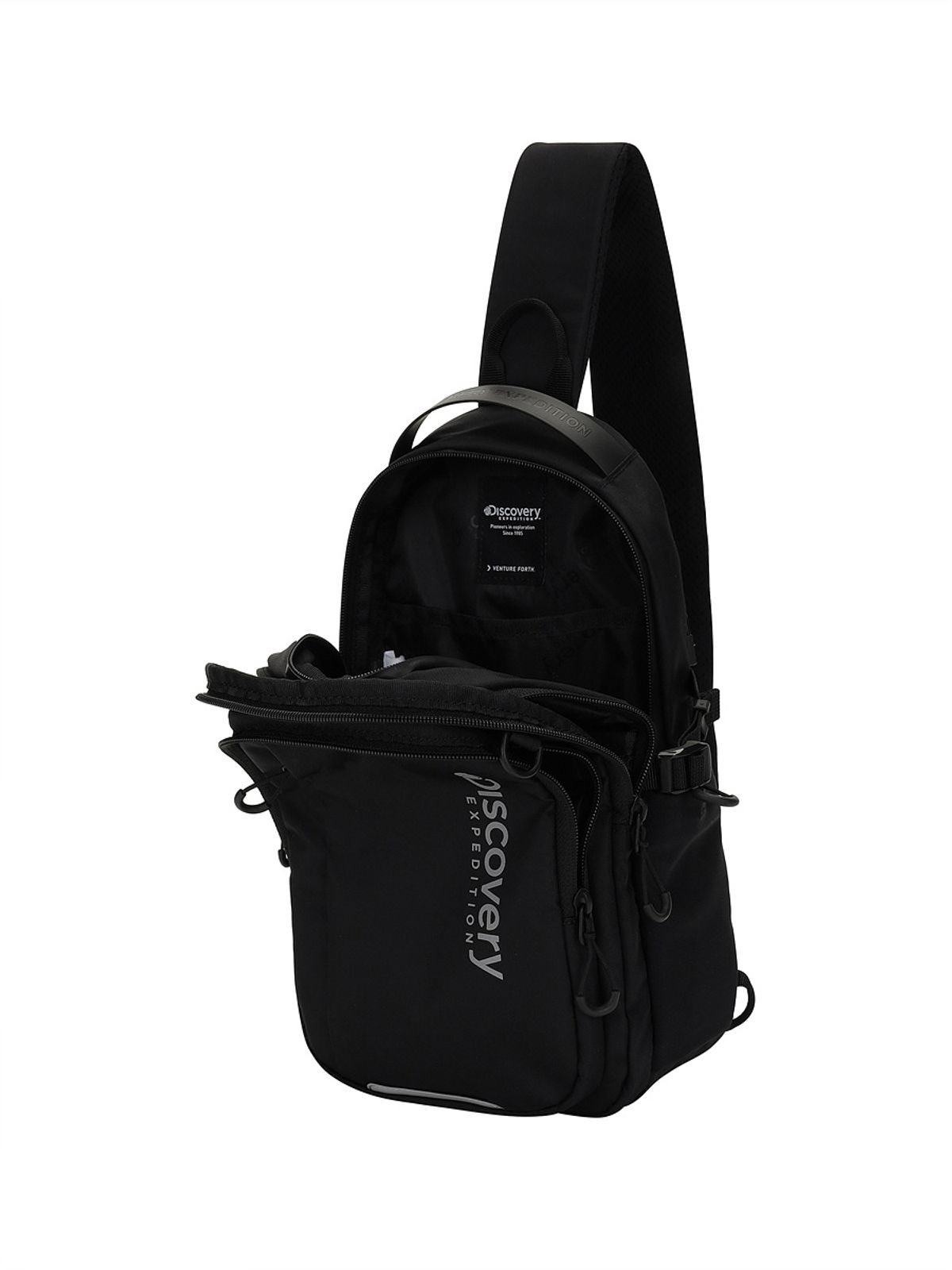 디스커버리 익스페디션(DISCOVERY EXPEDITION) 아웃도어 라지 슬링백 (BLACK)