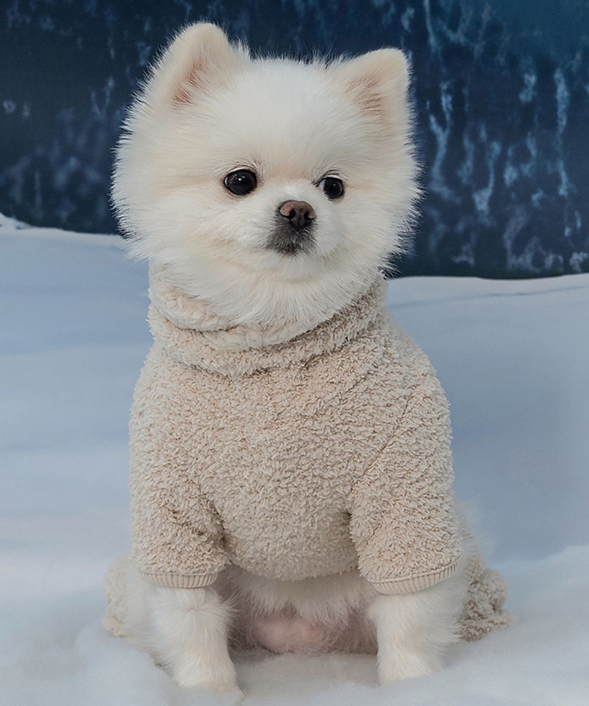 슈퍼펫(SUPERPET) 강아지옷 겨울 올인원 넥워머 후리스 베이지