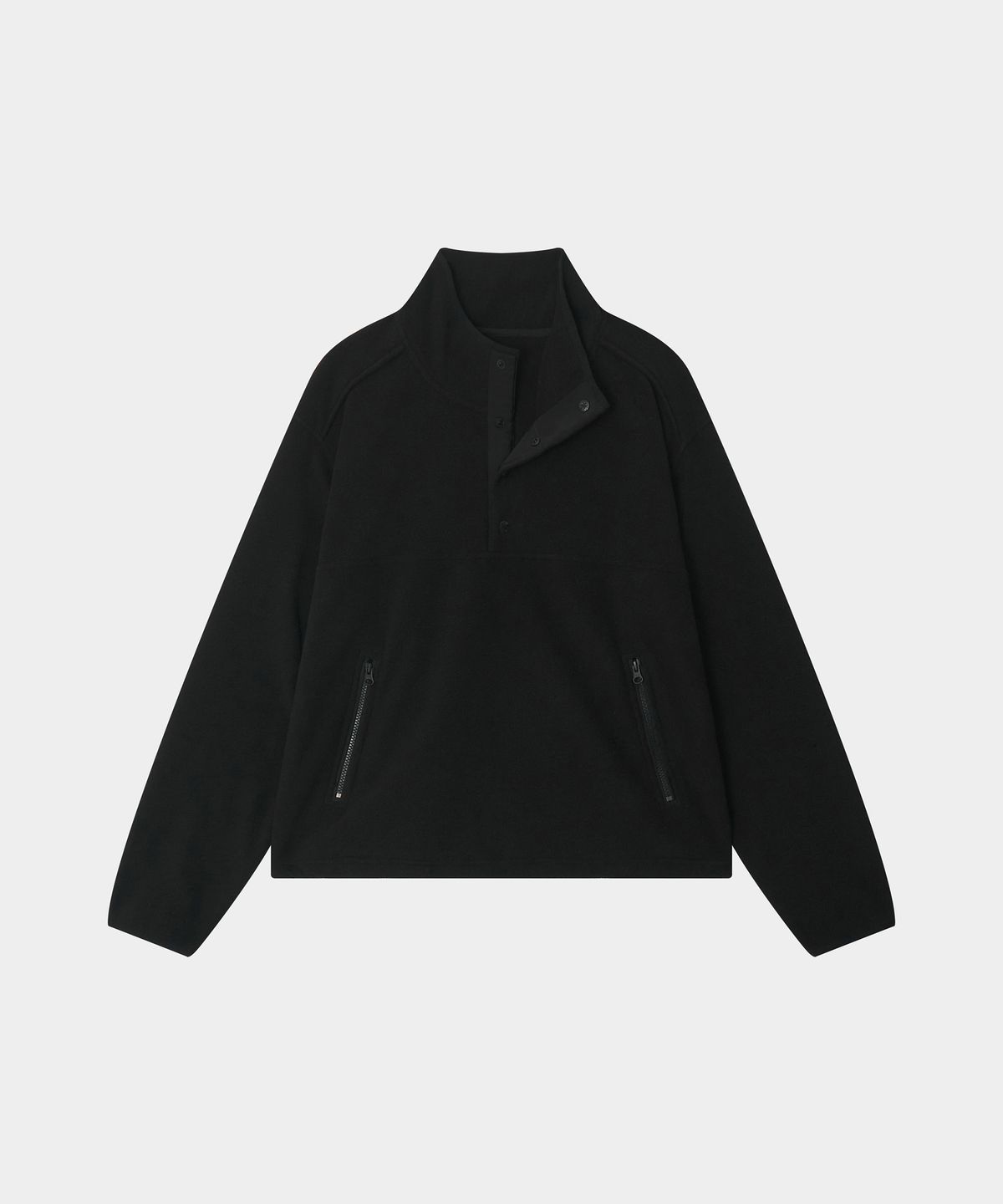 월드딜레마(WORLDDILEMA) HALF NECK FLEECE (BLACK)