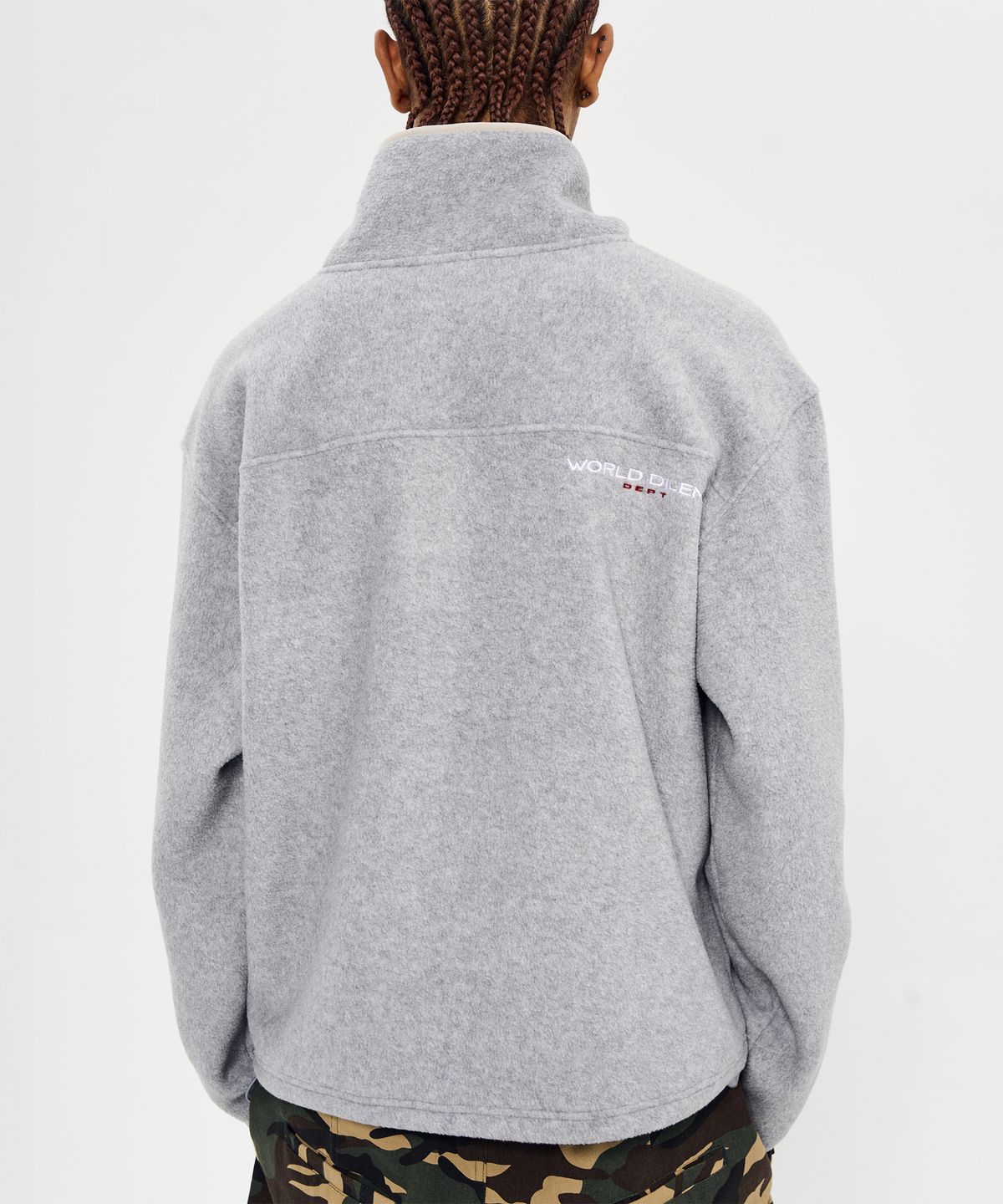 월드딜레마(WORLDDILEMA) HALF NECK FLEECE (GREY)