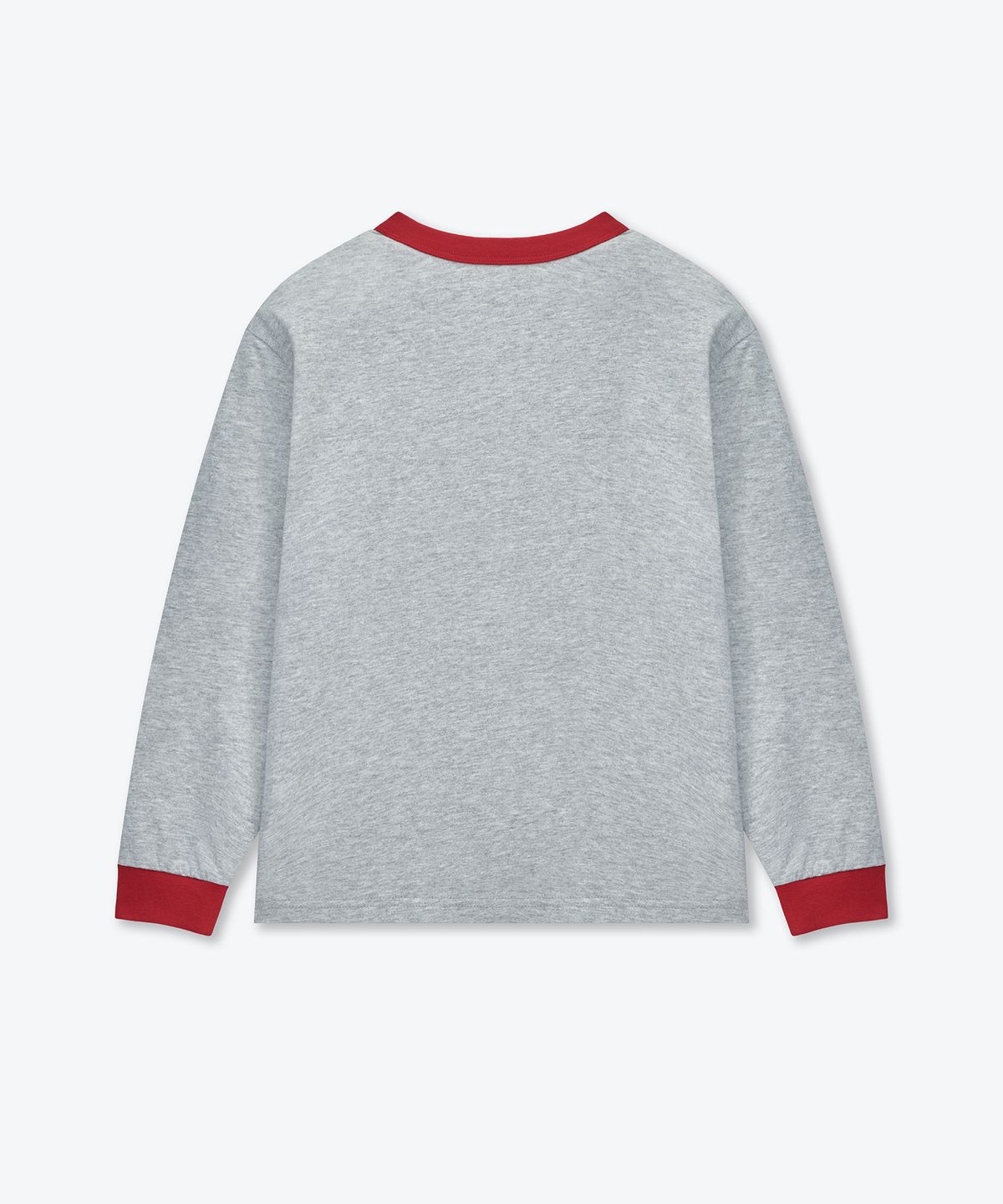 무신사 스탠다드 키즈(MUSINSA STANDARD KIDS) 헨리 넥 링거 긴소매 티셔츠 [미디엄 그레이]