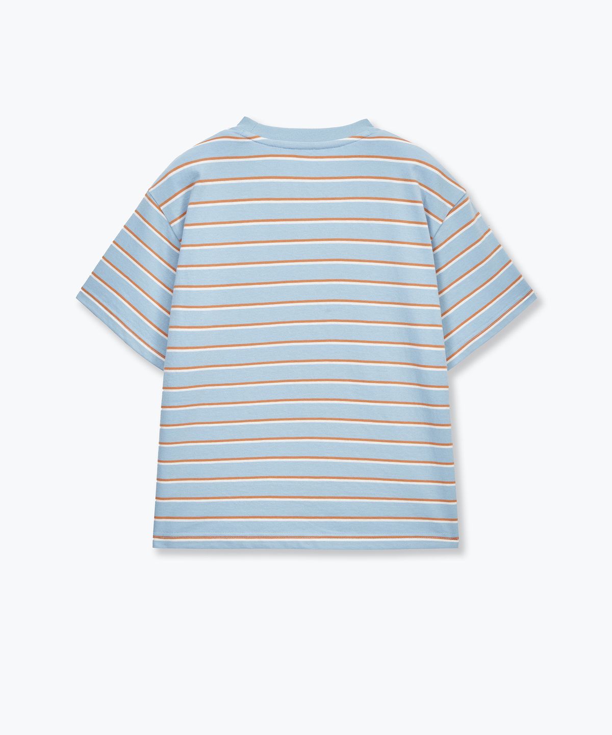 무신사 스탠다드 키즈(MUSINSA STANDARD KIDS) 멀티 스트라이프 크루 넥 티셔츠 3 [스카이 블루]