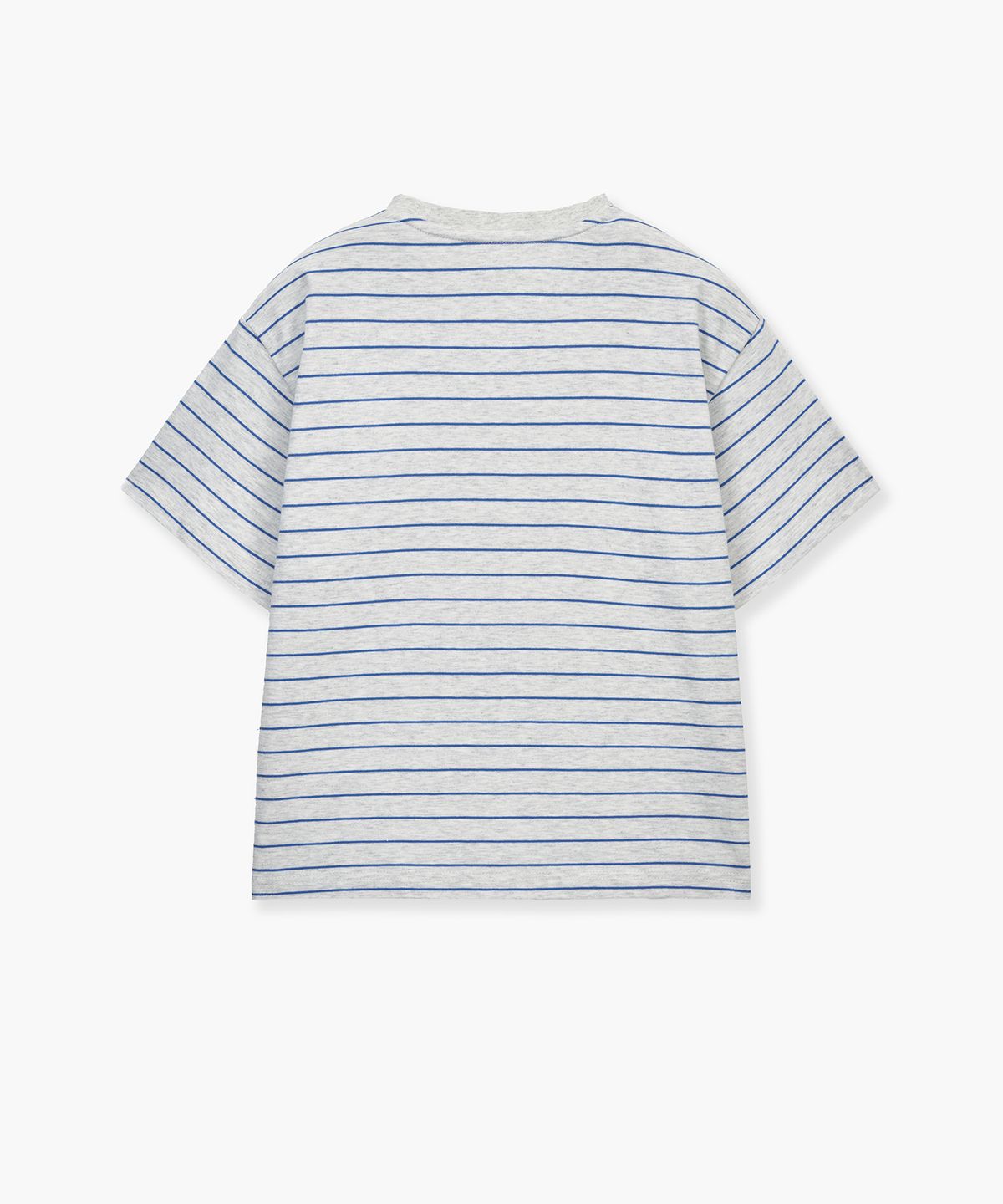 무신사 스탠다드 키즈(MUSINSA STANDARD KIDS) 내로우 스트라이프 크루 넥 티셔츠 [멜란지 라이트 그레이]