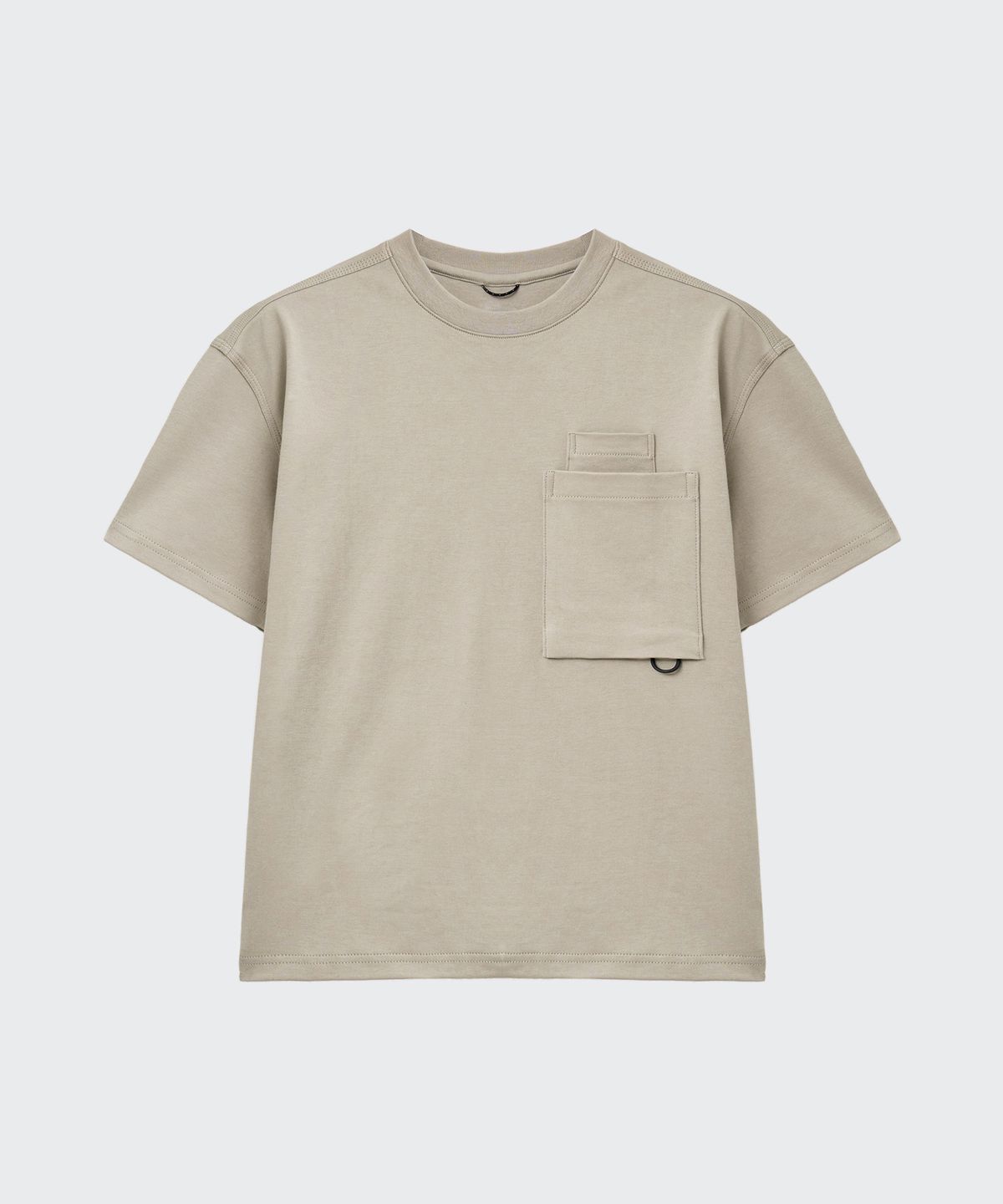 무신사 스탠다드 키즈(MUSINSA STANDARD KIDS) [시티 레저] 오버사이즈 글래시스 포켓 티셔츠 [그레이쉬 베이지]