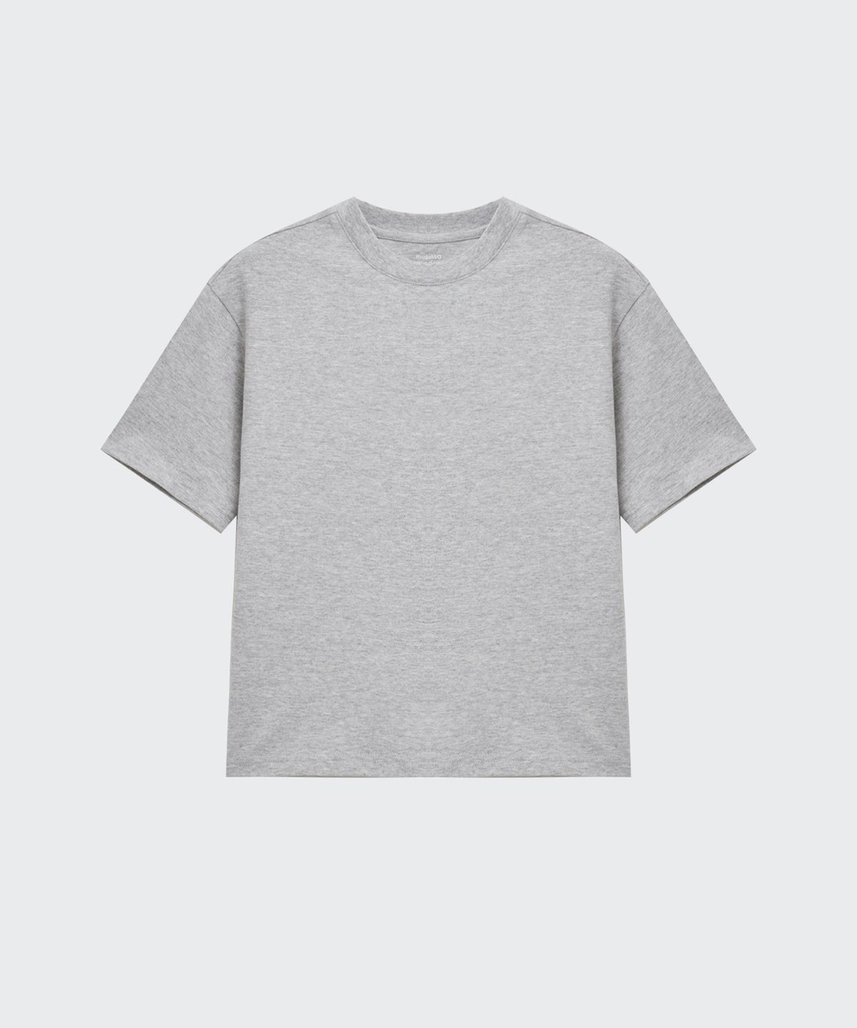 무신사 스탠다드 키즈(MUSINSA STANDARD KIDS) 오버사이즈 크루 넥 티셔츠 [미디엄 그레이]
