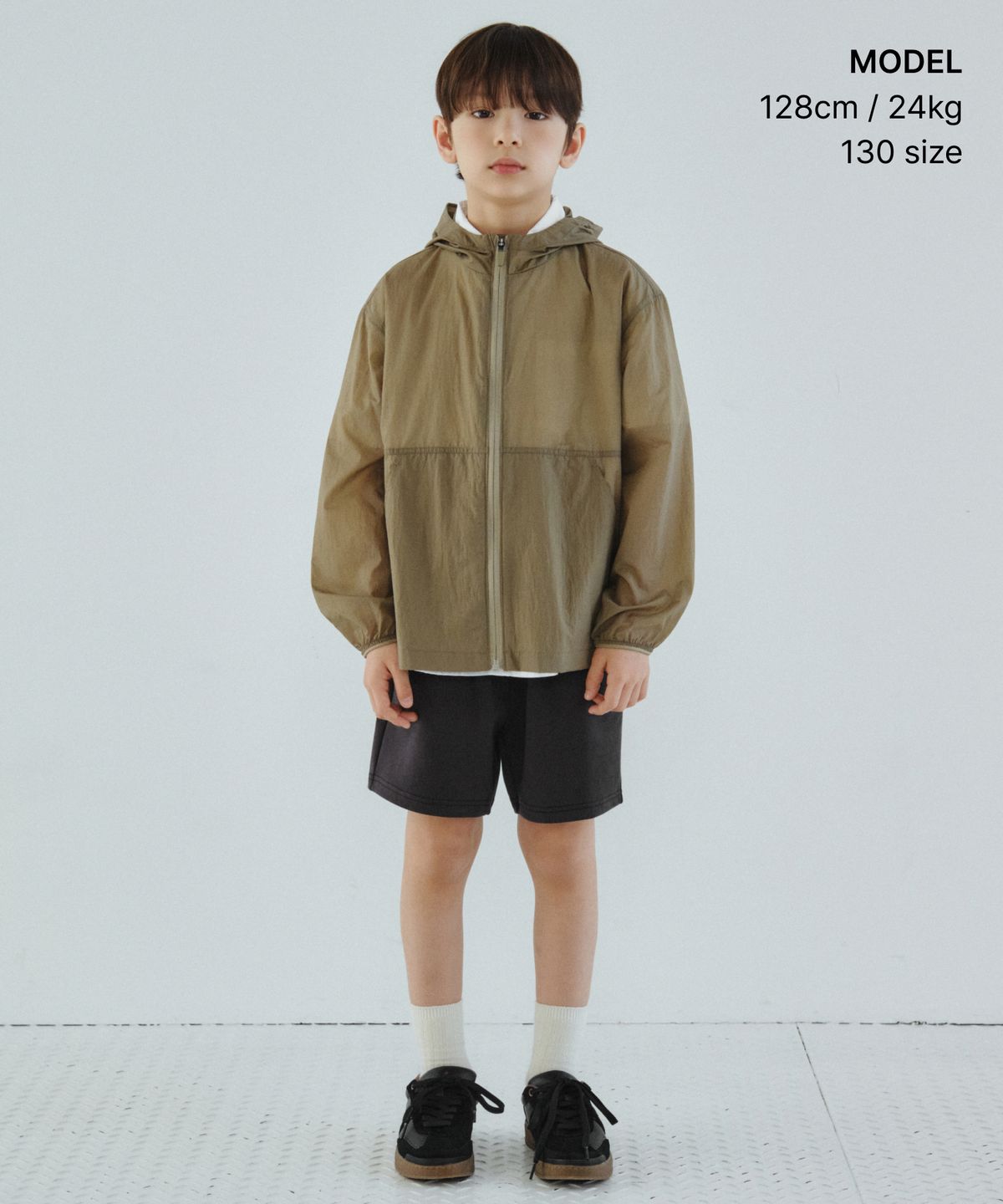 무신사 스탠다드 키즈(MUSINSA STANDARD KIDS) [쿨탠다드] 복서 핏 스웨트 쇼츠 [다크 그레이]