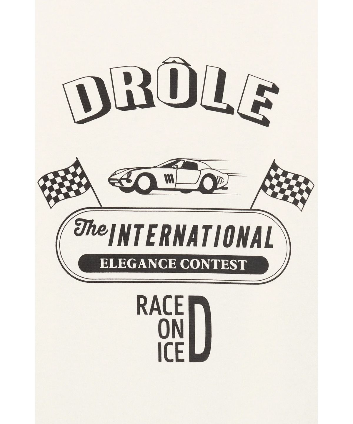 드롤드무슈(DROLE DE MONSIEUR) Le T-shirt Race On Ice D0TCW25254WHM