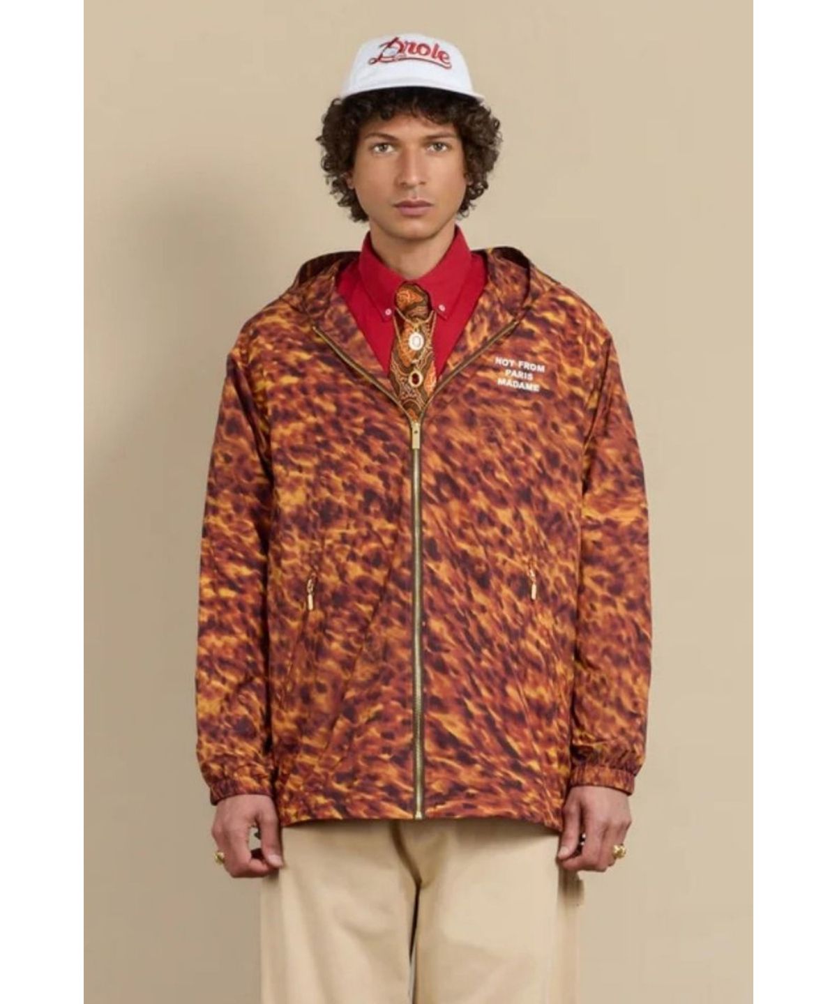드롤드무슈(DROLE DE MONSIEUR) La Veste Capuche Slogan D0JAW25120BRX