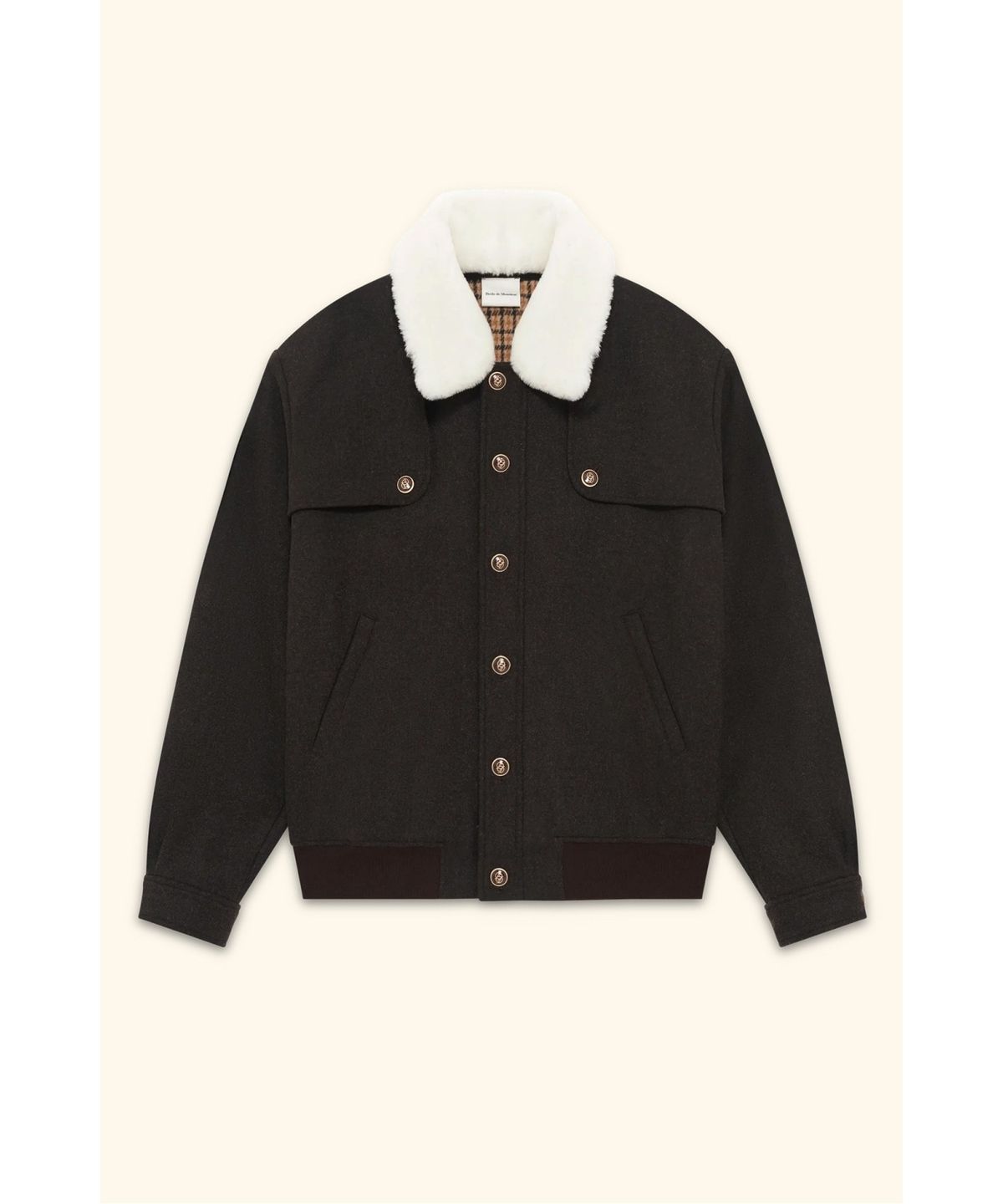 드롤드무슈(DROLE DE MONSIEUR) Le Blouson Laine D0JAW25114BRX