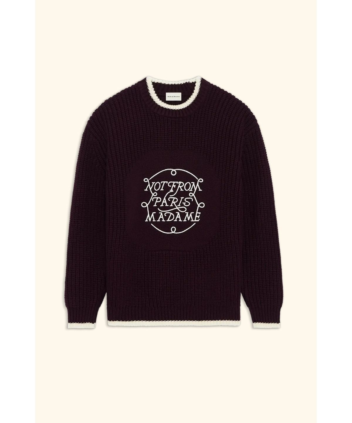 드롤드무슈(DROLE DE MONSIEUR) La Maille Slogan D0WAW25233WIX