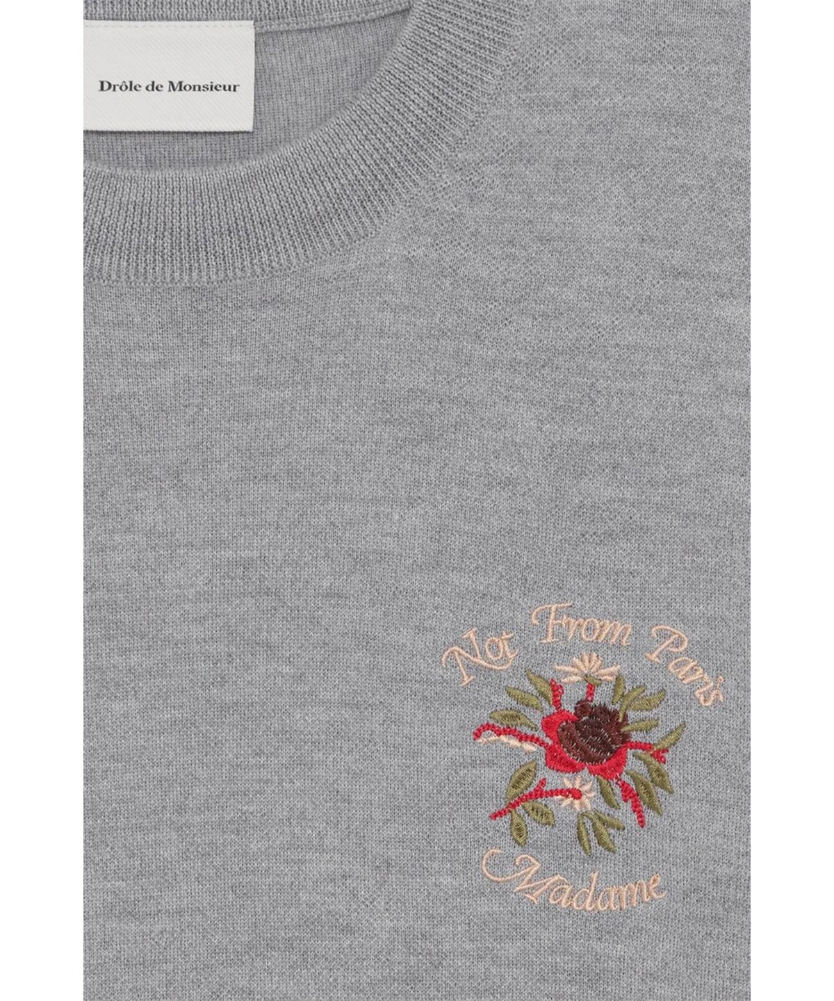 드롤드무슈(DROLE DE MONSIEUR) La Maille Slogan Rose D0WAW25260GYL