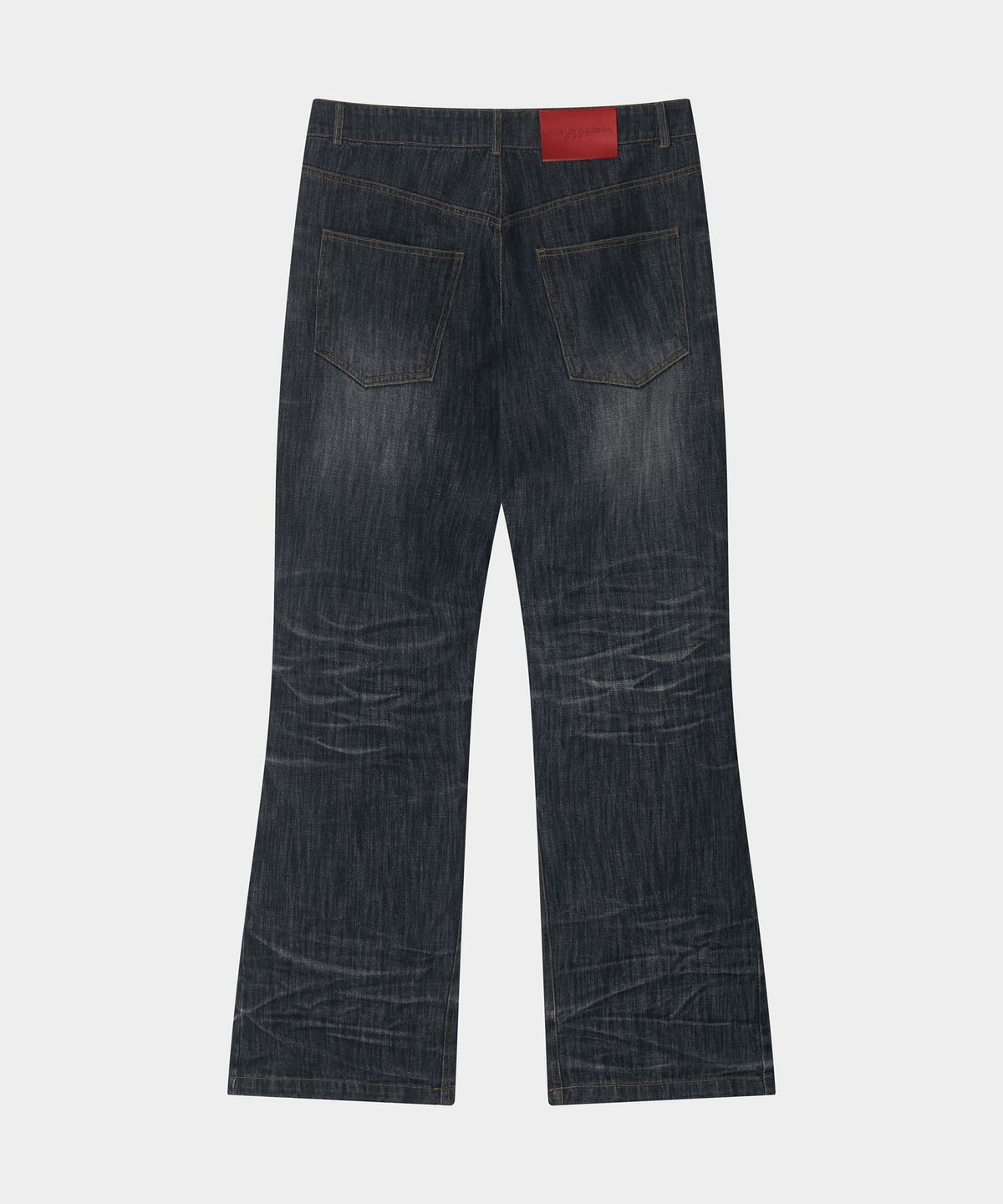 월드딜레마(WORLDDILEMA) INDIGO SLUB THUNDER WASHING DENIM PANTS