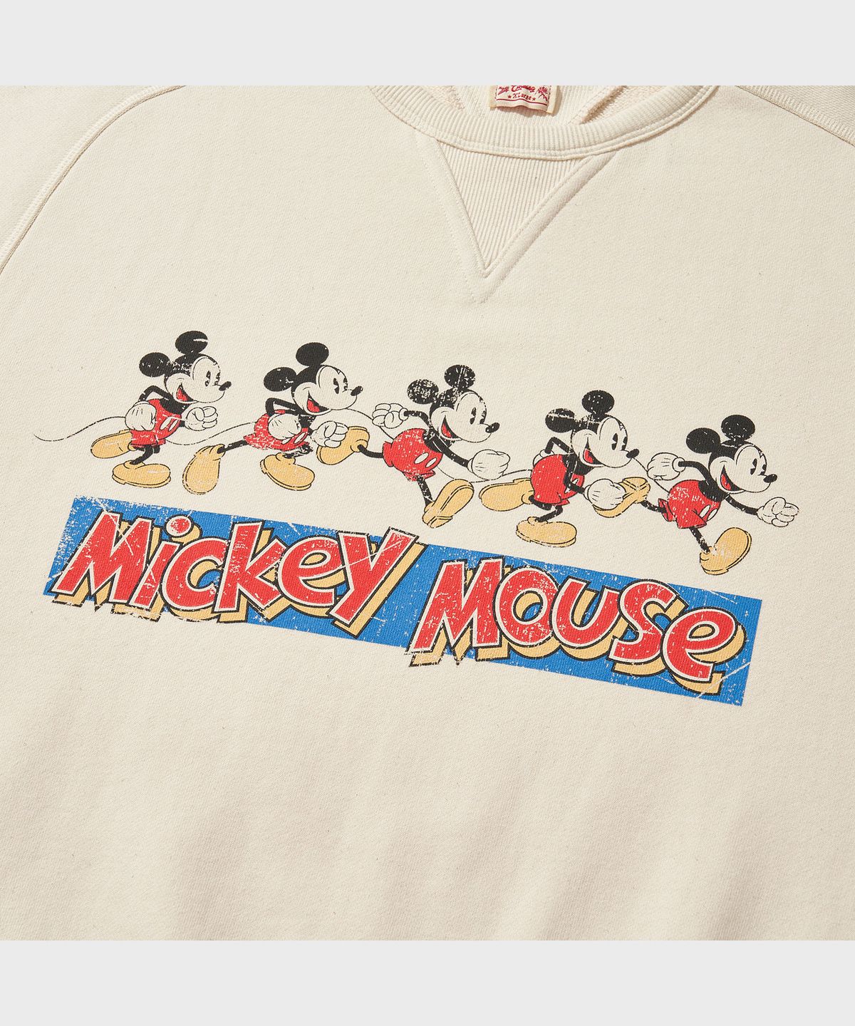 비디알(VDR) MICKEY MOUSE_FREEDOM SLEEVE SWEATSHIRT [Natural]