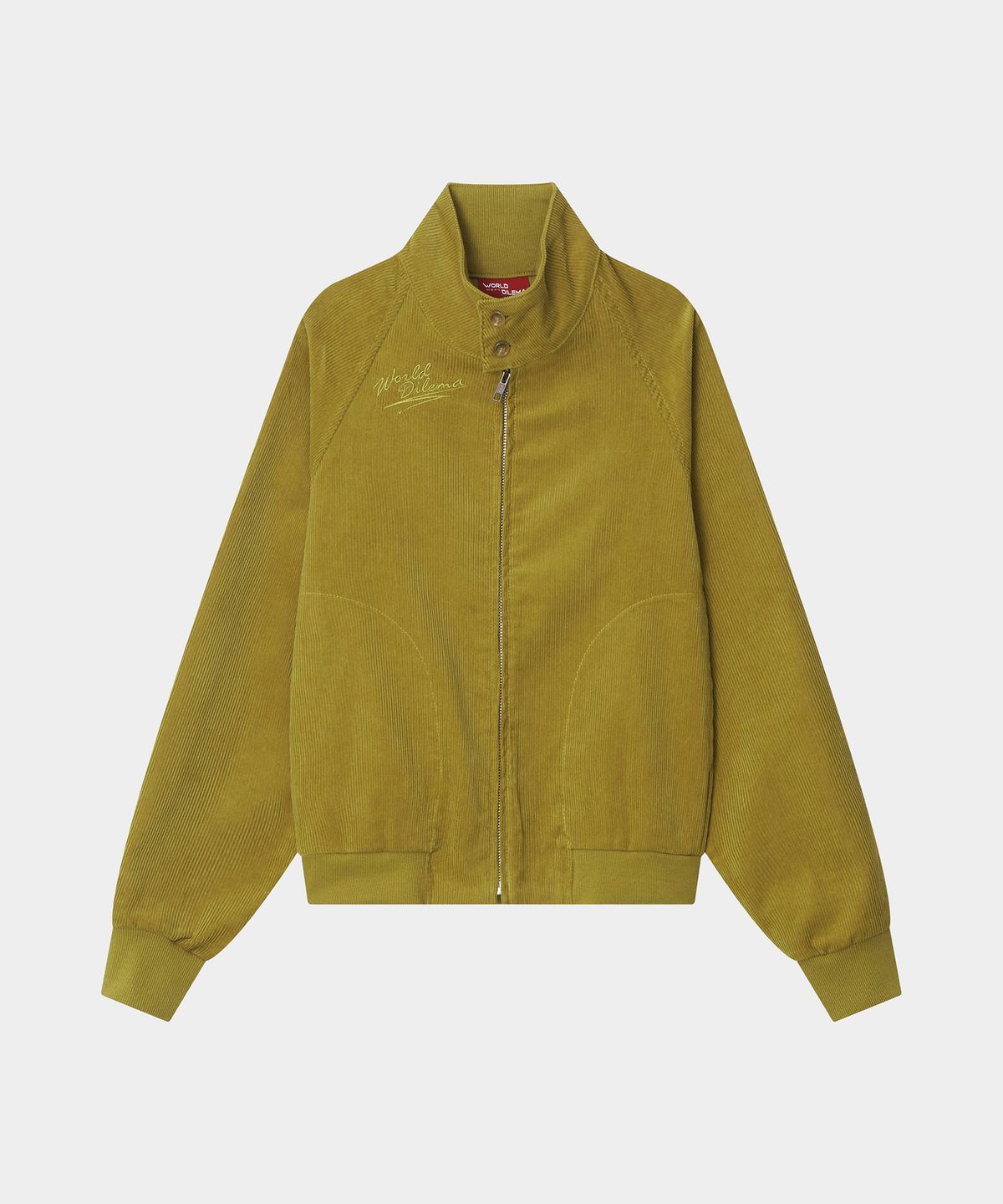 월드딜레마(WORLDDILEMA) SIGN EMBROIDERY STAND COLLAR (OLIVE)