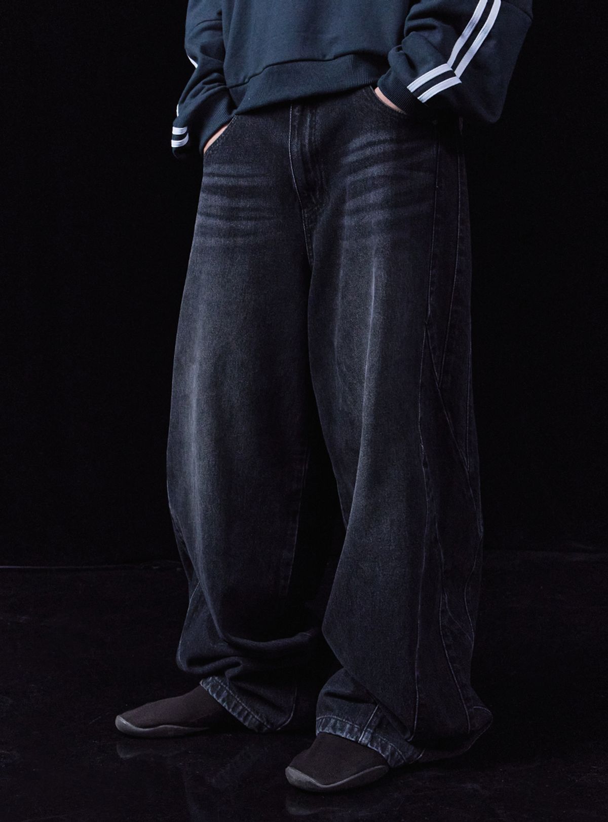 씨비전 바이 씨에스씨(CIVISION BY CSC) JAPANESE PANELED DENIM PANTS