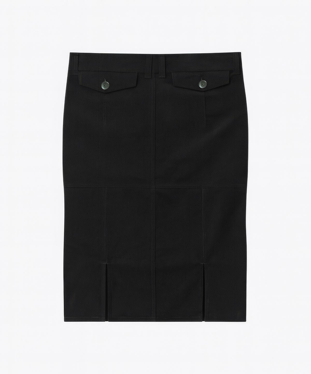 월드딜레마(WORLDDILEMA) SLIT CORDUROY PENCIL SKIRTS (BLACK)