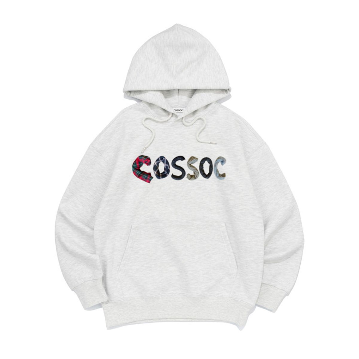 코소(COSO) CC 알파벳 후드 티셔츠(그레이)