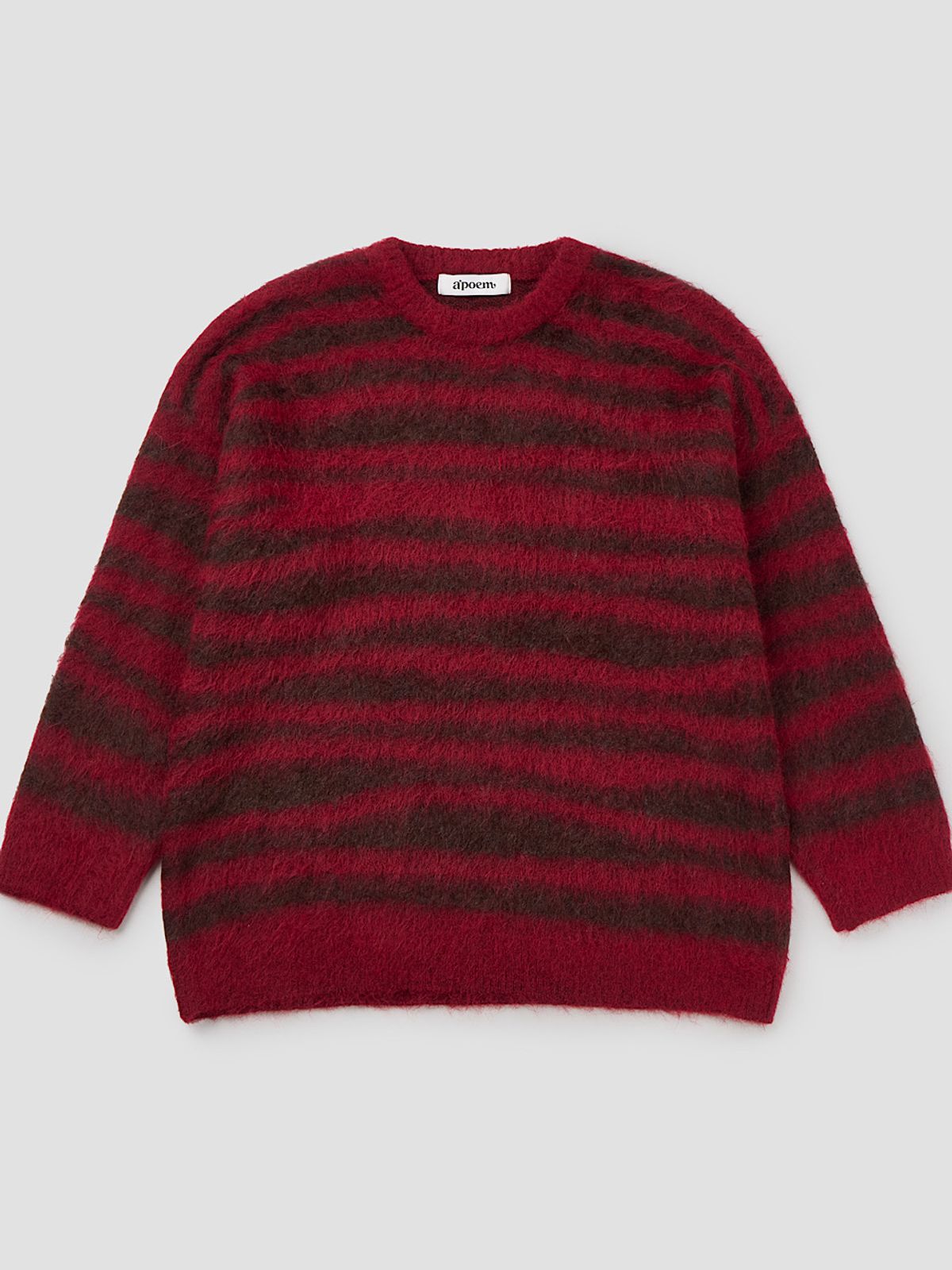 아포엠(APOEM) Stripe Fuzzy Knit (2c)