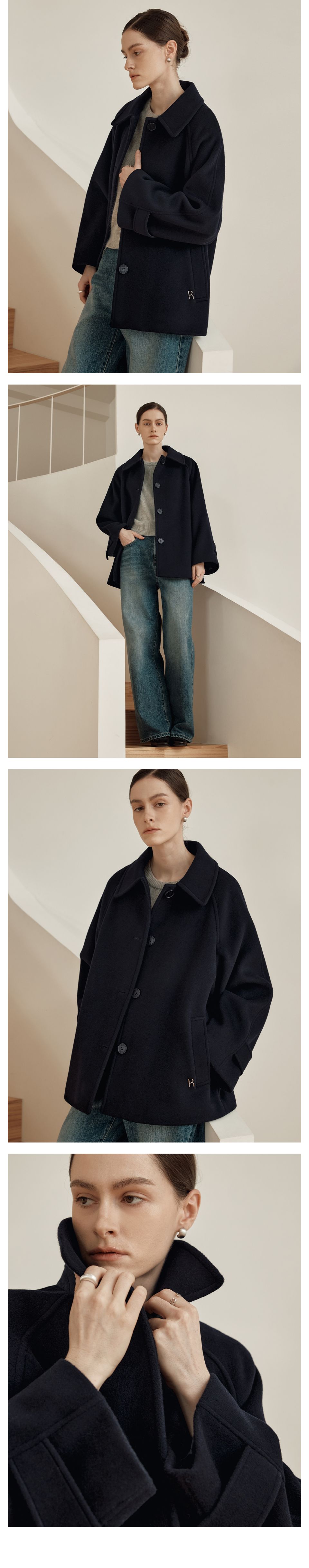 MUSINSA公式 | ZERO STREET [6カラー] ルゼロカシミヤハーフコート