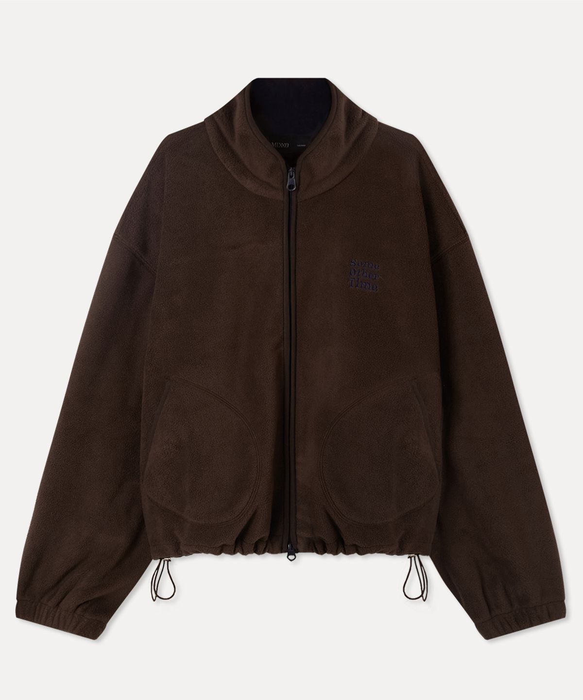 미쏘(MIXXO) 배색 플리스 집업_MIWJMG107C