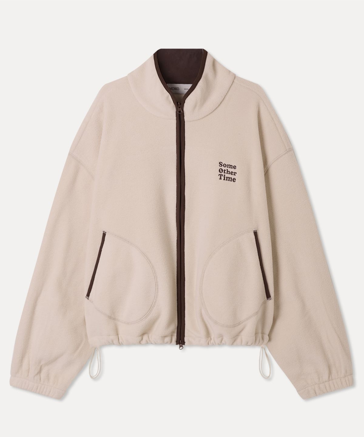 미쏘(MIXXO) 배색 플리스 집업_MIWJMG107C
