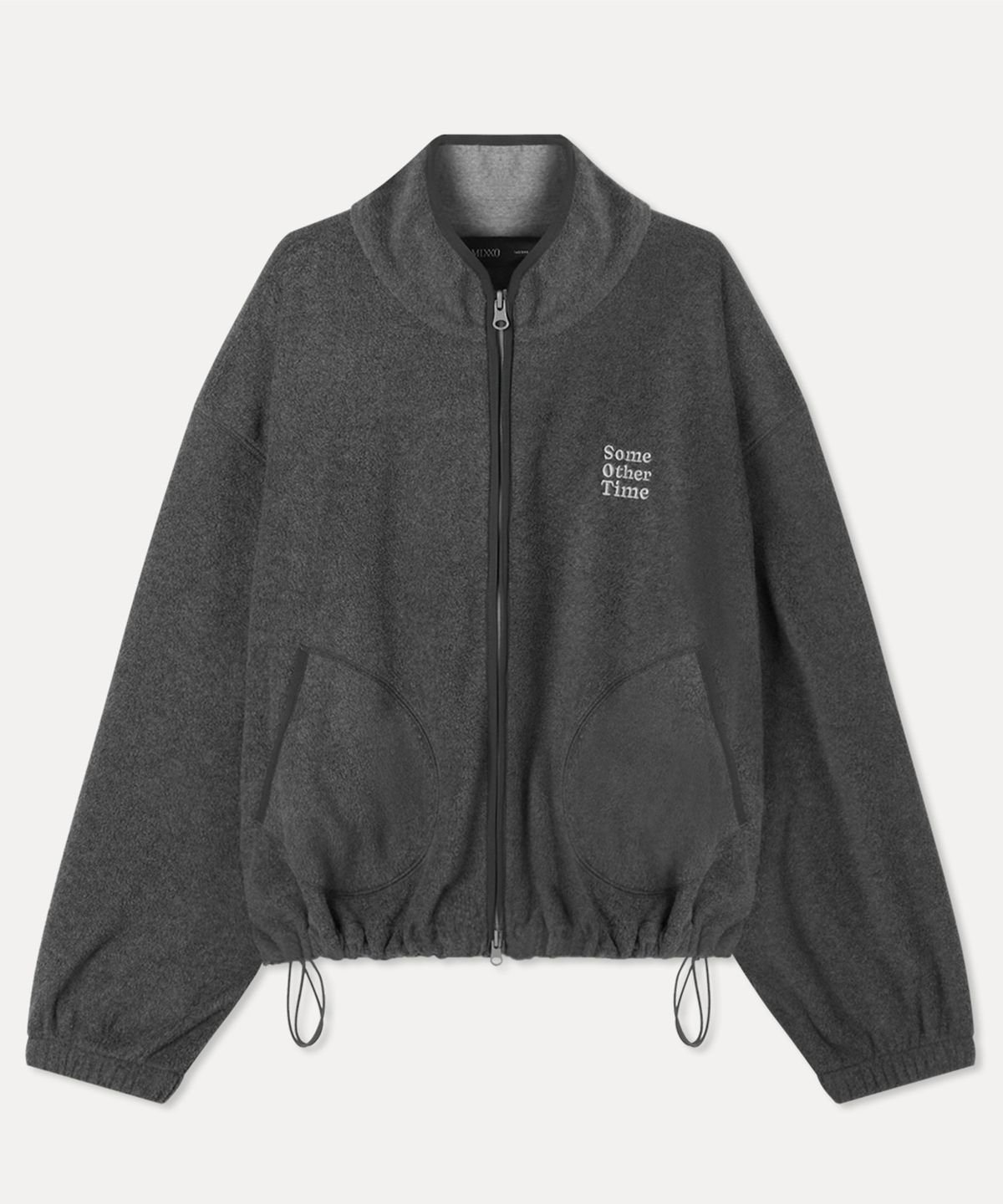미쏘(MIXXO) 배색 플리스 집업_MIWJMG107C