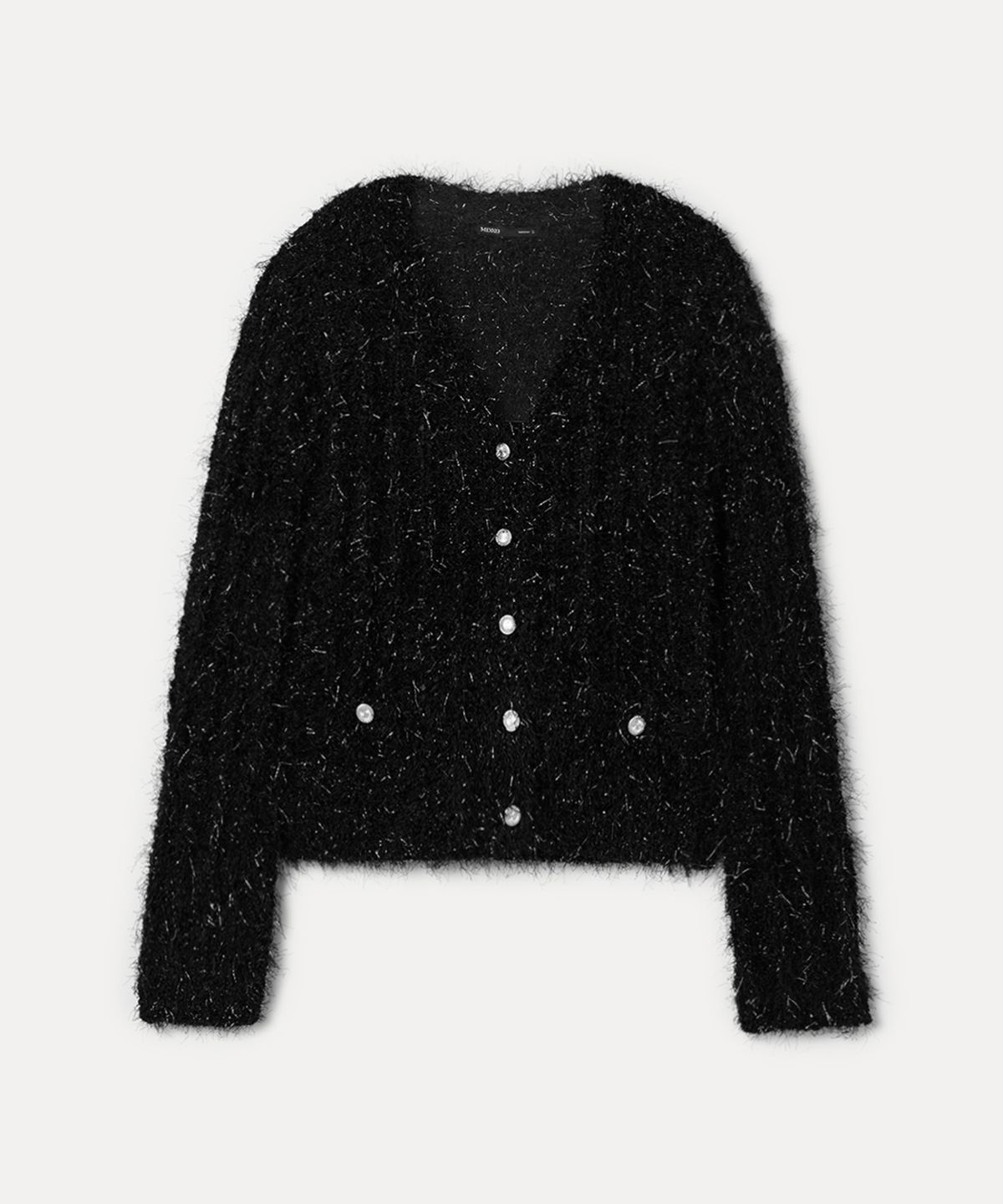 미쏘(MIXXO) 메탈사 V넥 가디건_MIWCKG113T