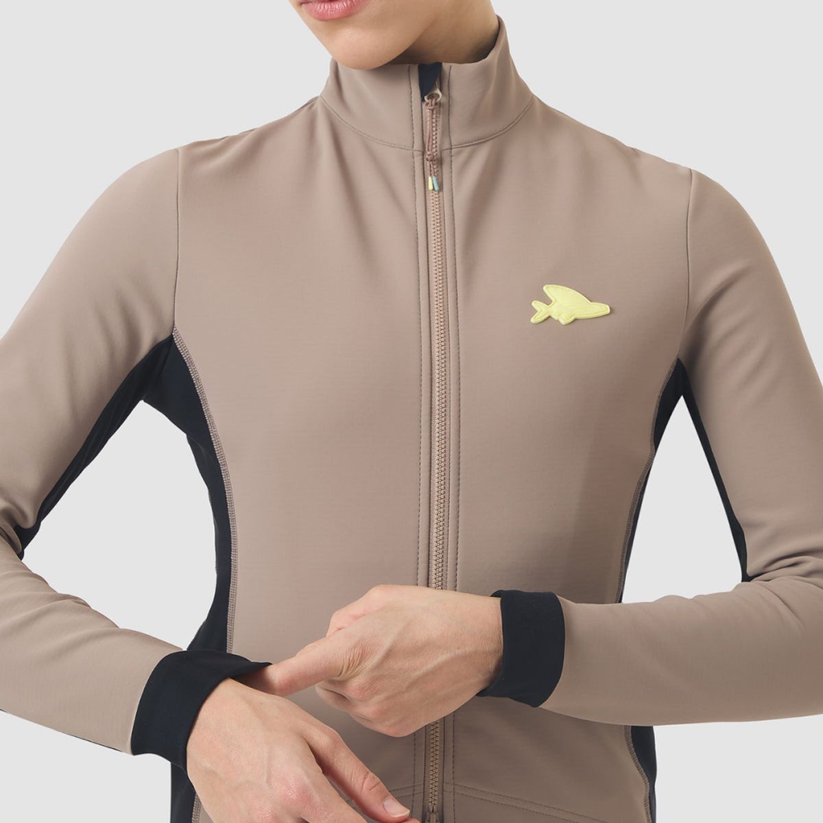 카페 드 사이클리스트(CAFE DU CYCLISTE) 마농 레이스 써멀 보온 자켓 오이스터 그레이 여성