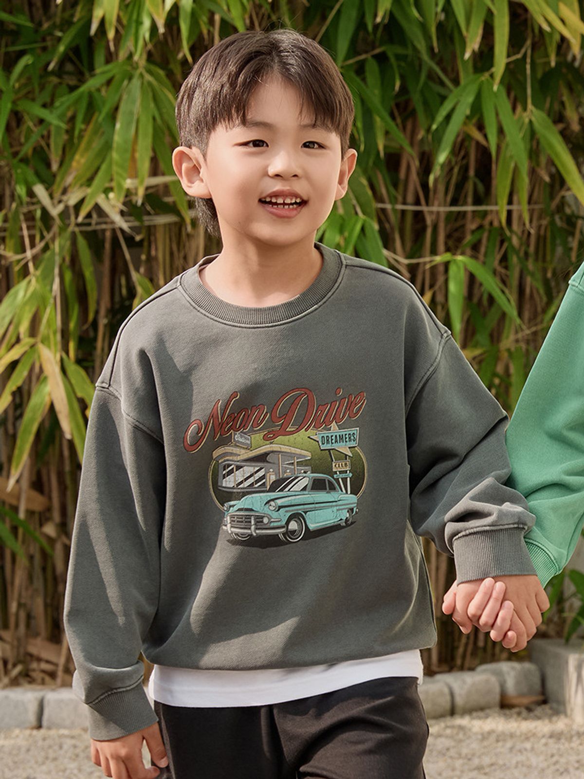 탑텐 키즈(TOPTEN KIDS) 공용 테리 가먼트 다잉 스웨트셔츠_MKG1TR3201