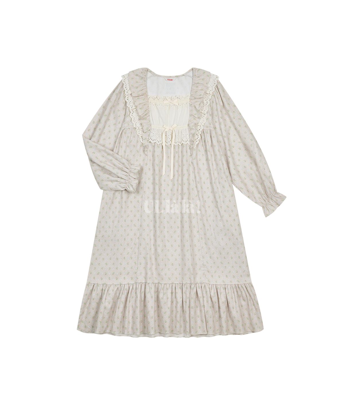 울랄라파자마(ULLALA PAJAMAS) 로렌츠 긴팔 원피스 그레이베이지 (21수)
