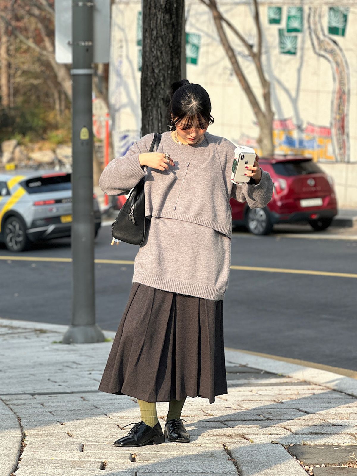 아포엠(APOEM) Wool Skirt Pants - 2colors