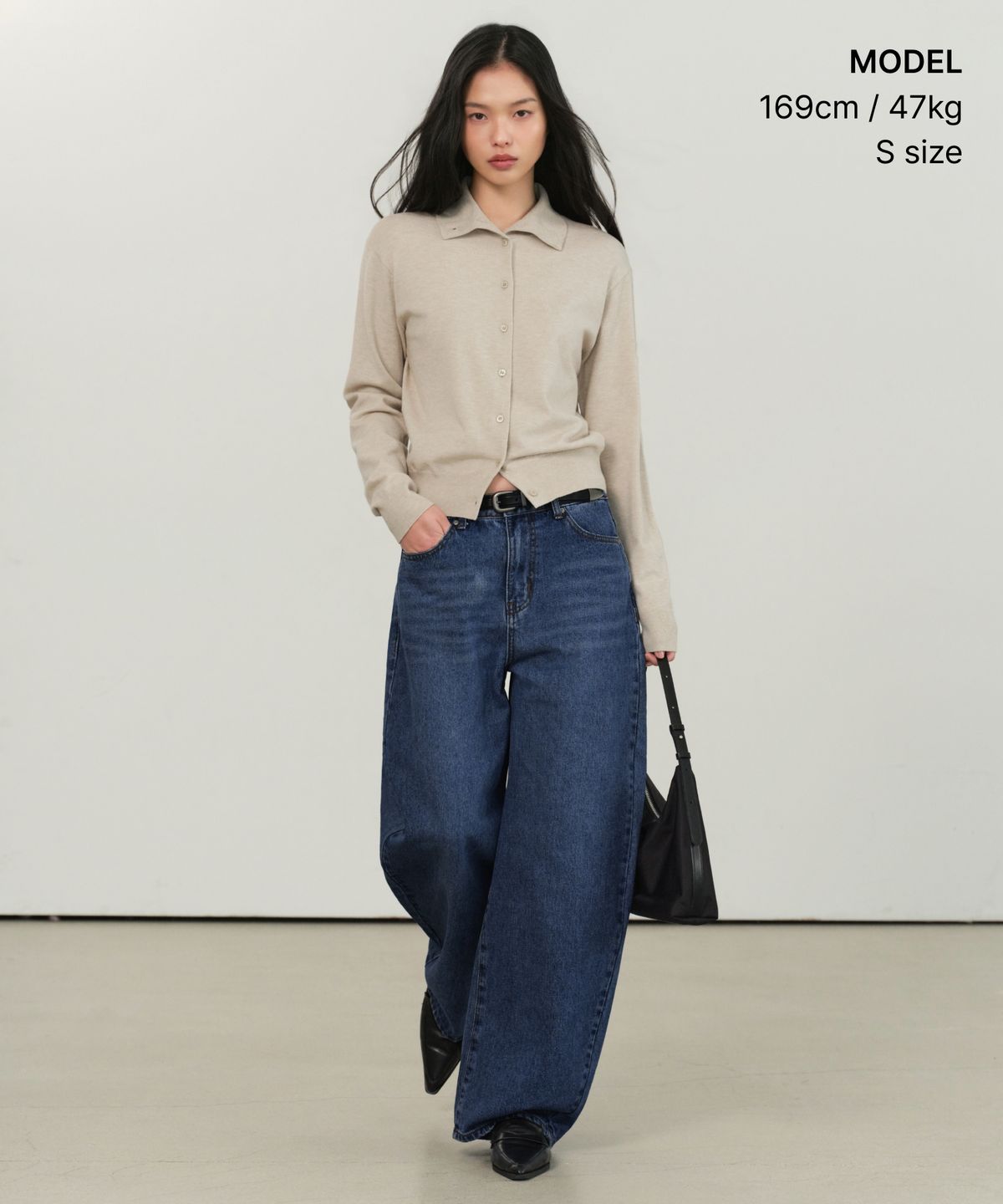 무신사 스탠다드 우먼(MUSINSA STANDARD WOMAN) 우먼즈 에센셜 하이 넥 가디건 [라이트 베이지]