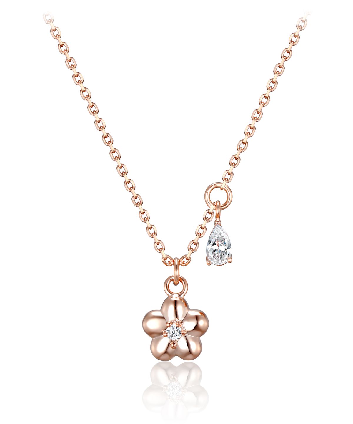 엘르주얼리(ELLEJEWELRY) 심플 플라워 목걸이 ELBRNN244 (14K GOLD PLATED)