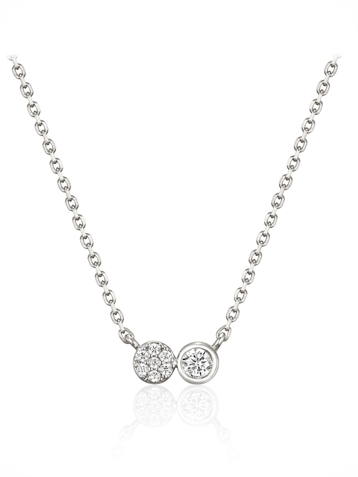 엘르주얼리(ELLEJEWELRY) 더블 써클 목걸이 ELBRNN243 (14K GOLD PLATED)