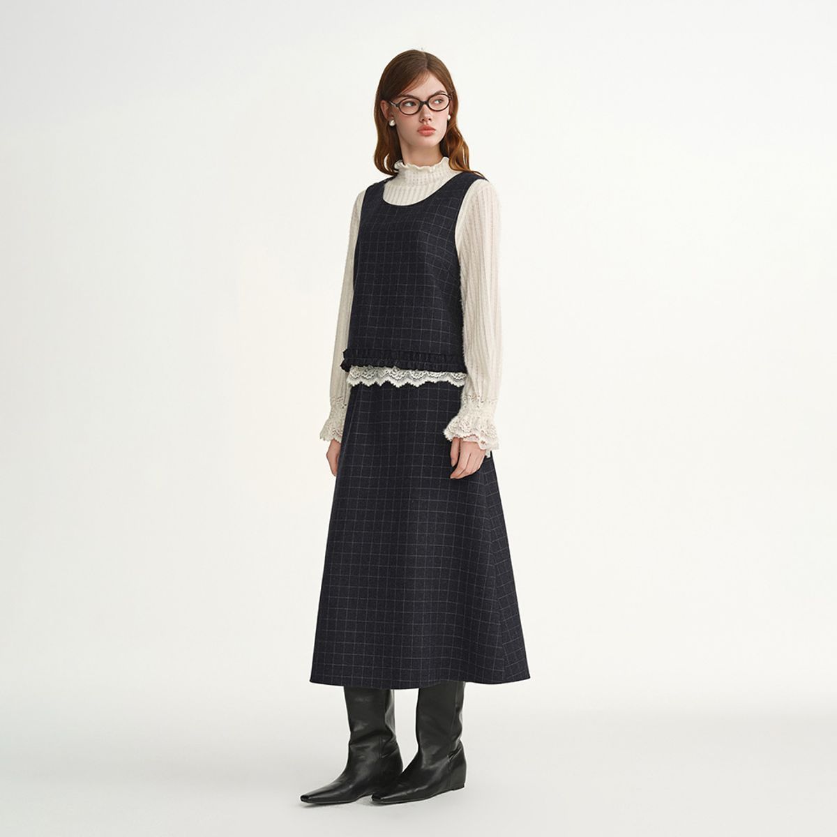 에이앤레이(AEIREI) AR_Paid woolen banding skirt