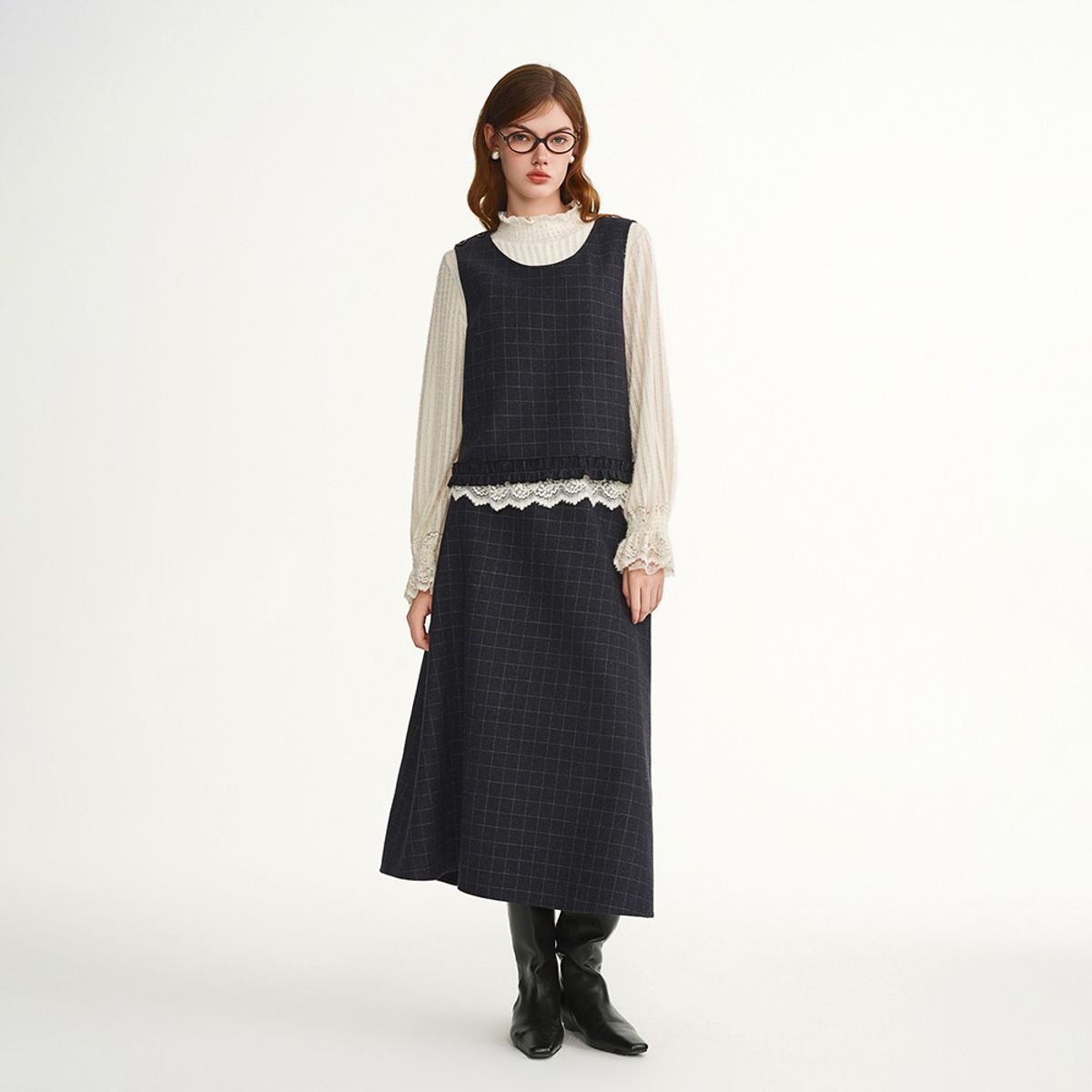 에이앤레이(AEIREI) AR_Plaid woolen sleeveless top