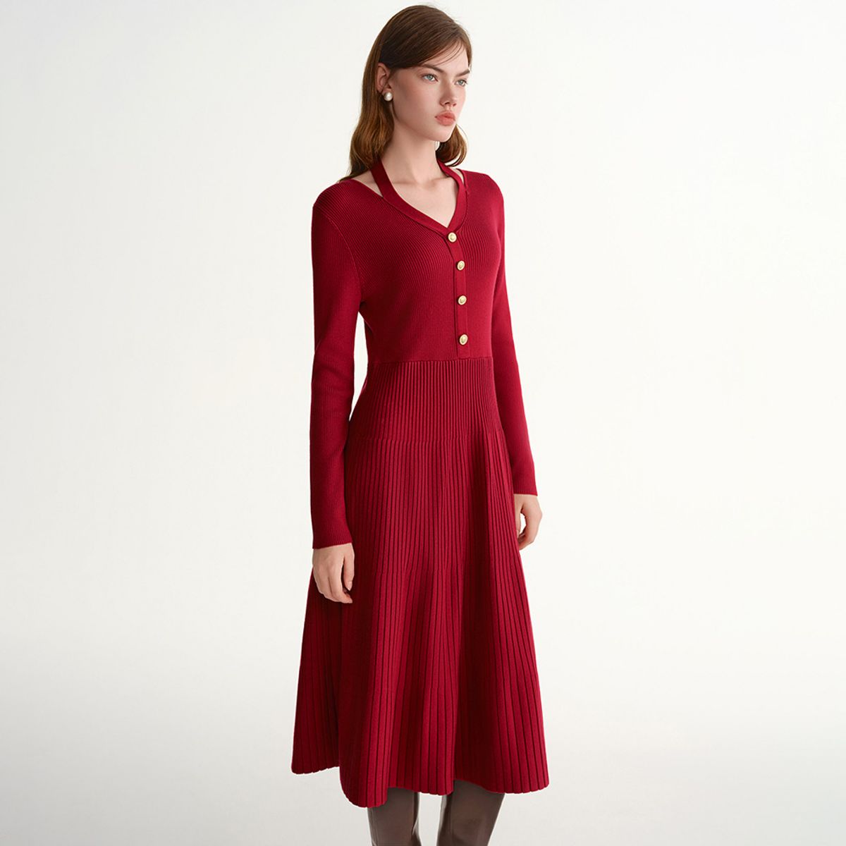 에이앤레이(AEIREI) AR_Halter neck knit dress_2color